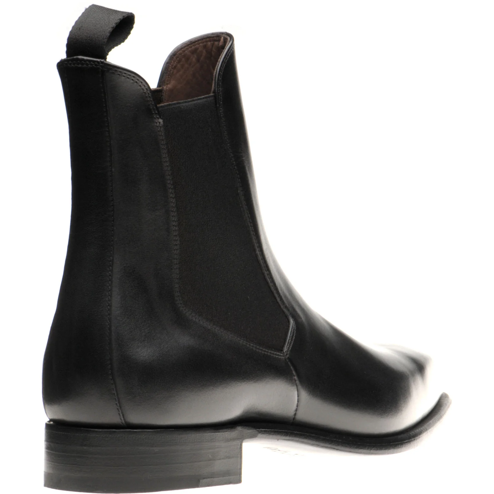 Herring Muswell mens Chelsea boots in black calf (second) - Image 4