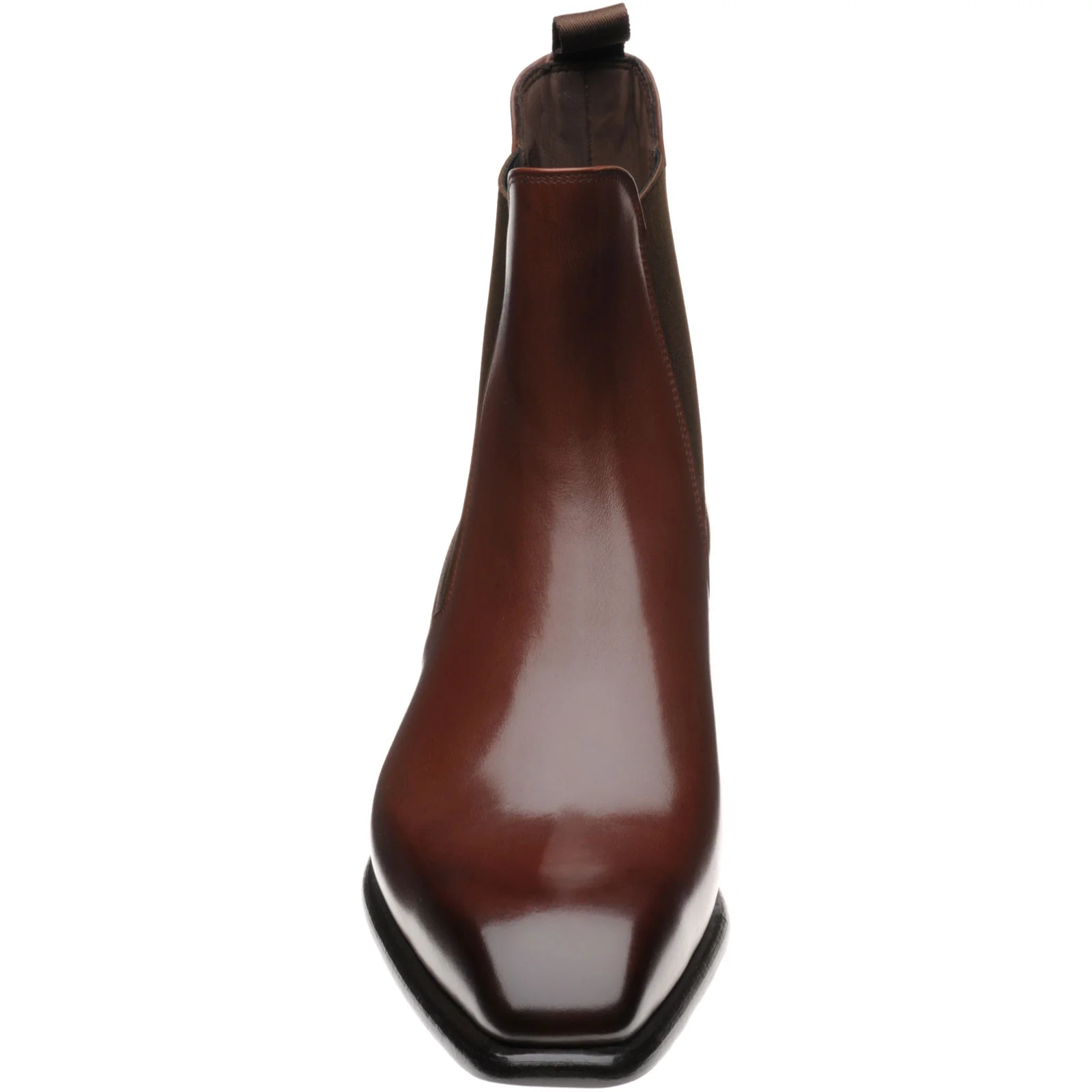 Herring Muswell mens Chelsea boots in dark brown calf (second) - Image 2