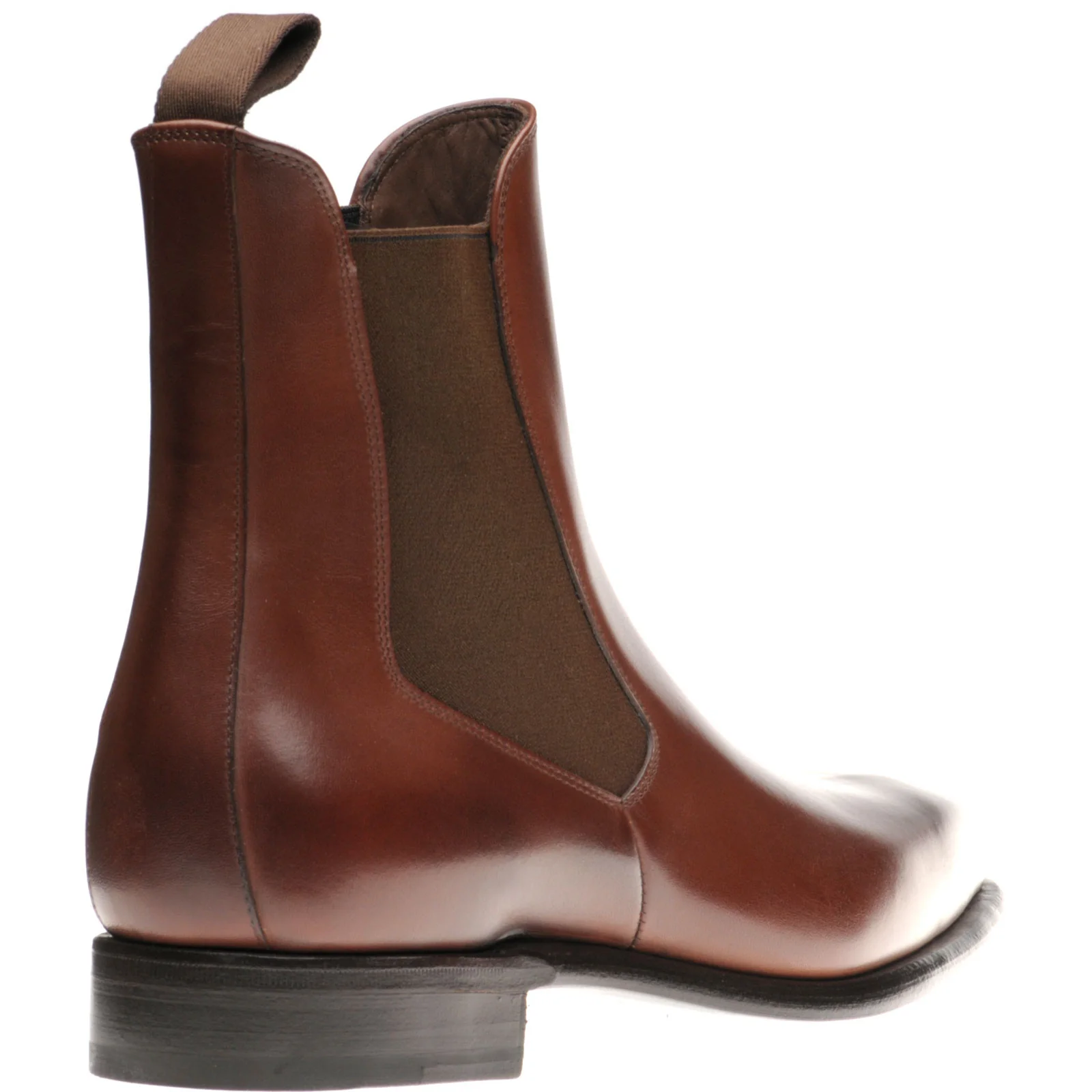 Herring Muswell mens Chelsea boots in dark brown calf (second) - Image 4