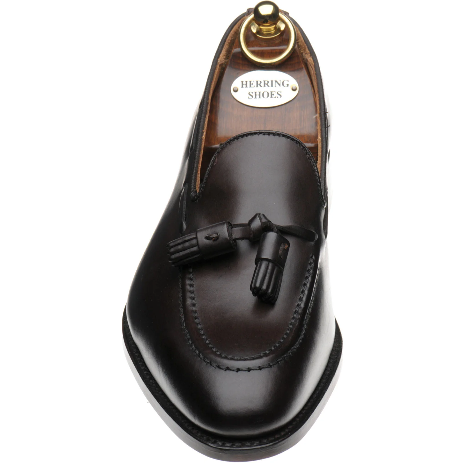 Herring Nene mens tasselled loafers in dark brown calf - Image 2