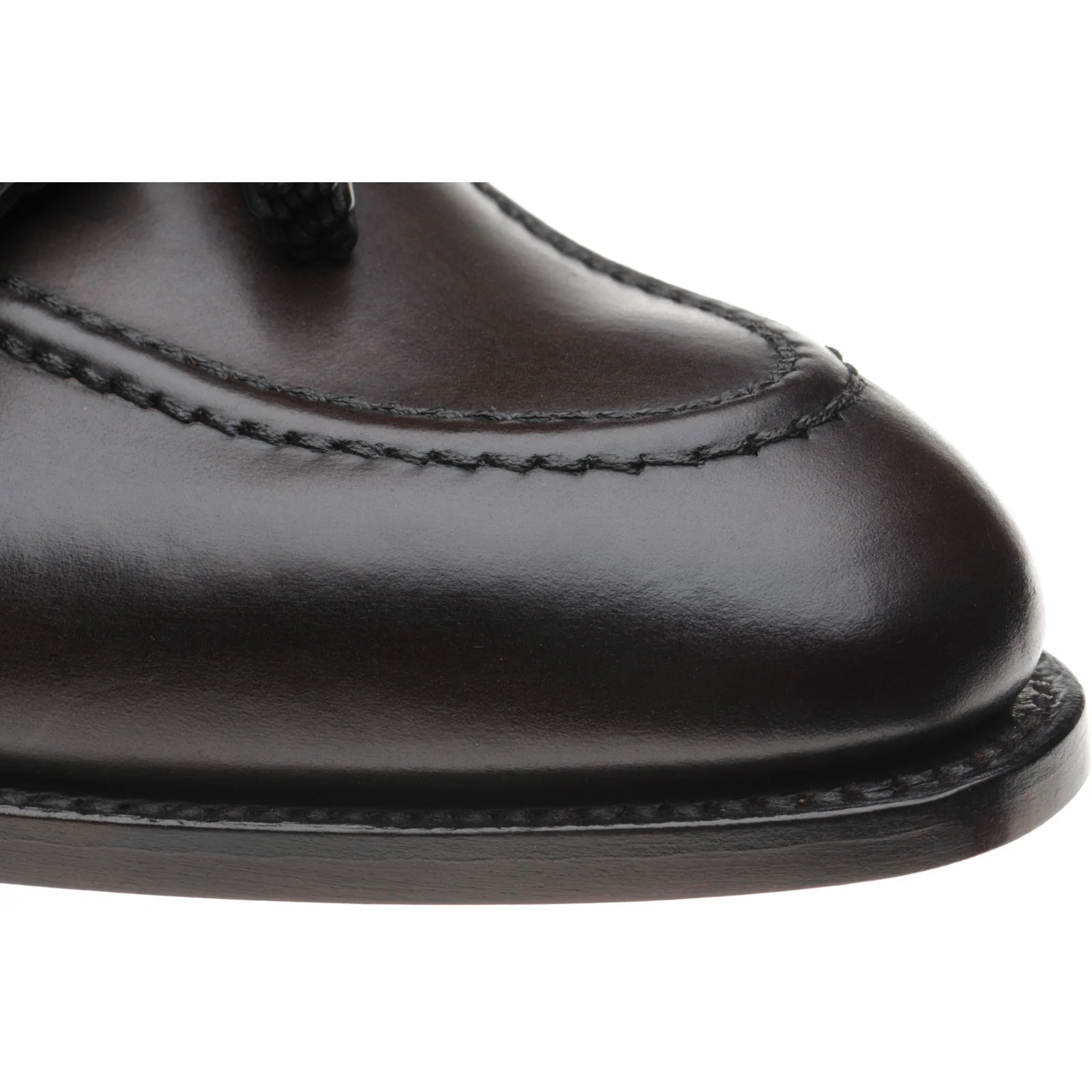 Herring Nene mens tasselled loafers in dark brown calf - Image 5