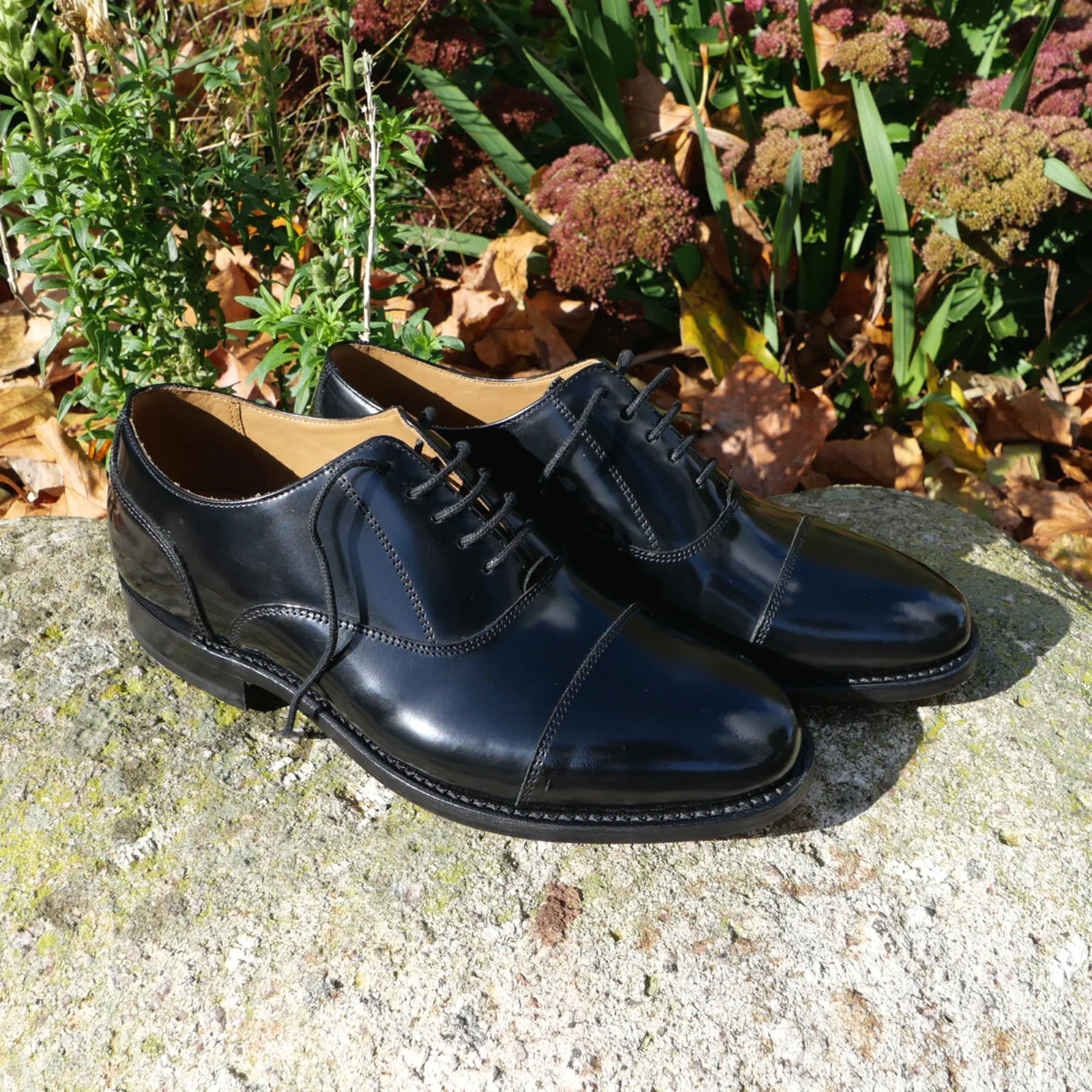Herring Newcastle mens Oxfords in black polished - Image 6