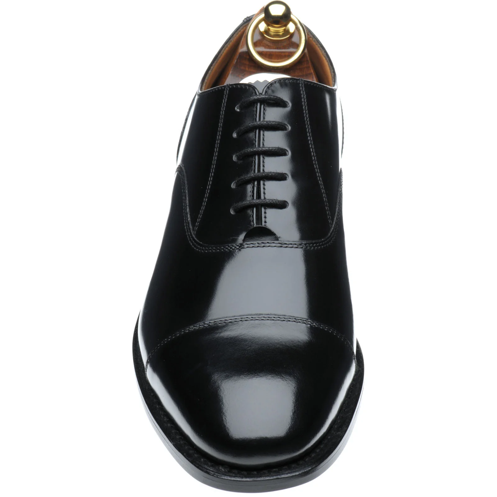 Herring Newcastle mens Oxfords in black polished (second) - Image 2