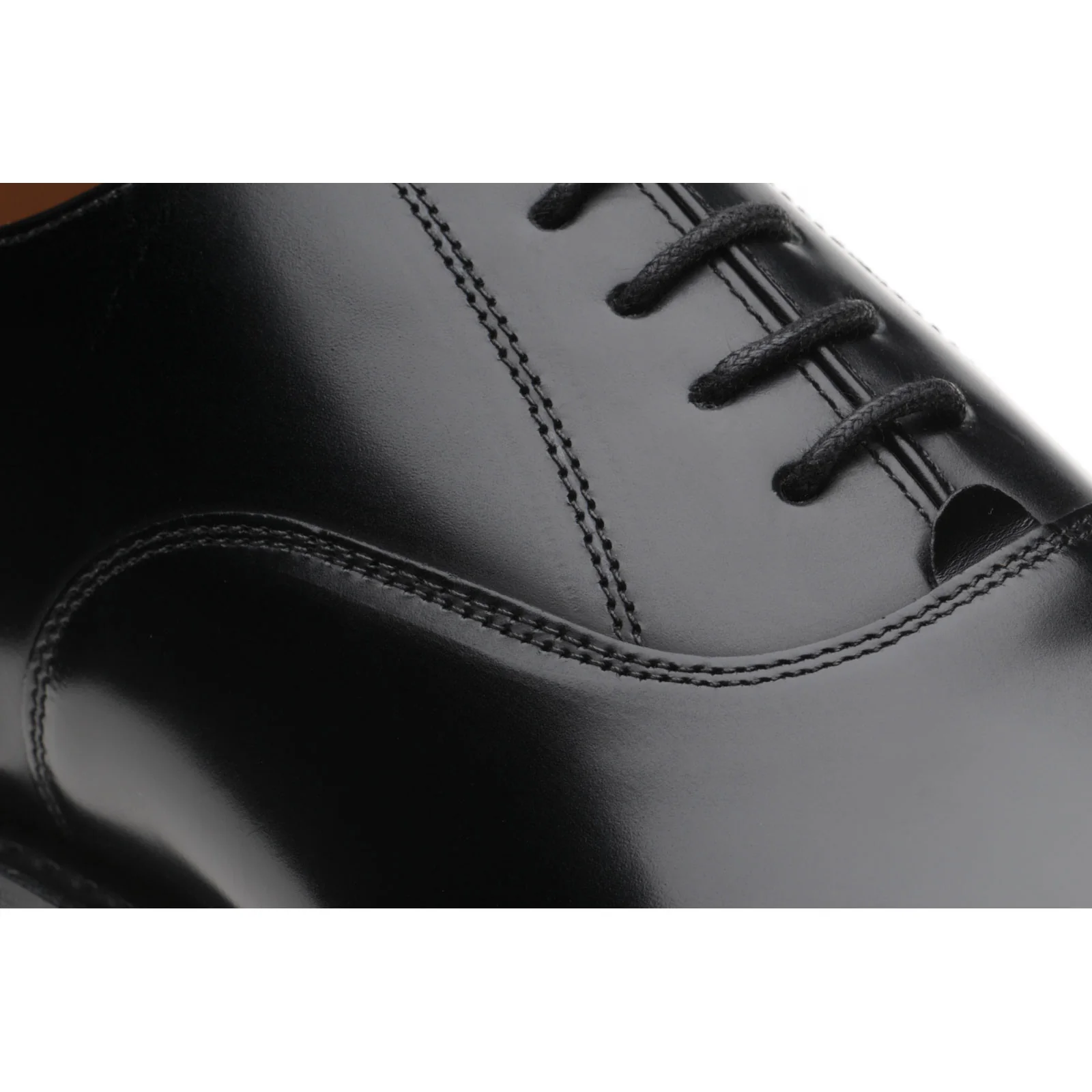 Herring Newcastle mens Oxfords in black polished (second) - Image 4