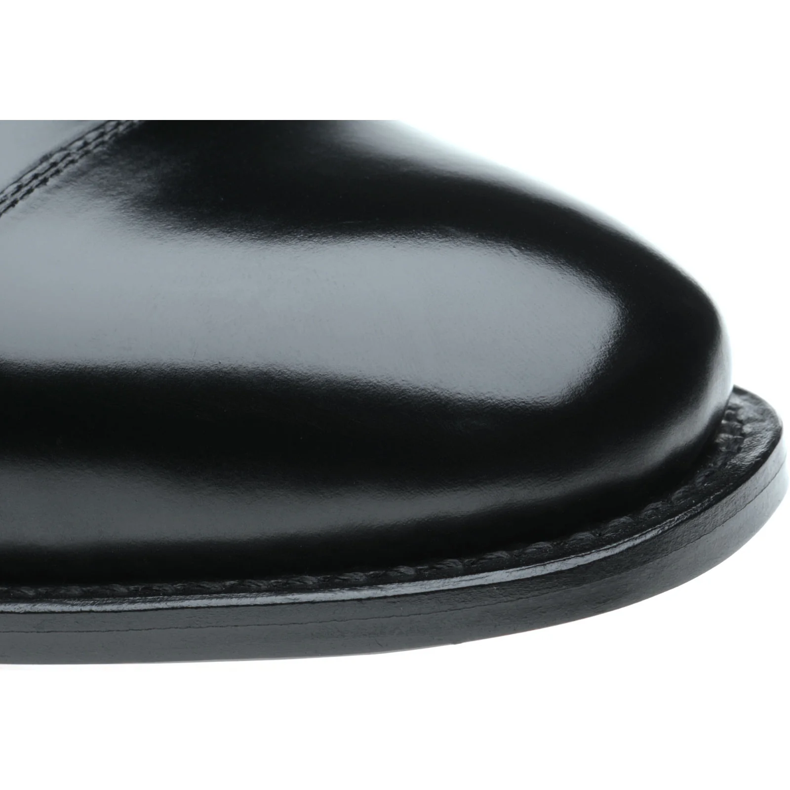 Herring Newcastle mens Oxfords in black polished (second) - Image 5