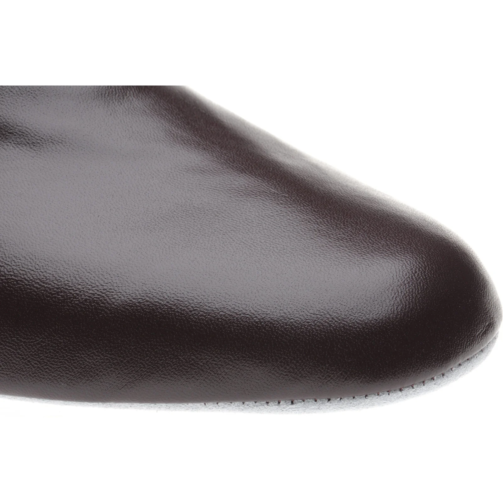 Herring Noble mens slippers in burgundy deerskin - Image 5