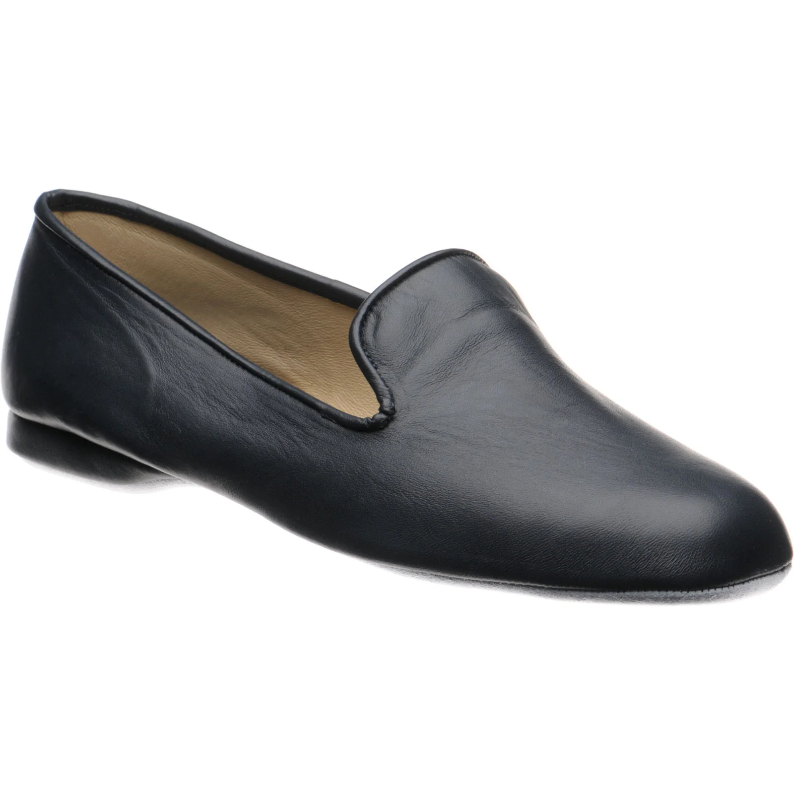 Herring Noble mens slippers in navy deerskin