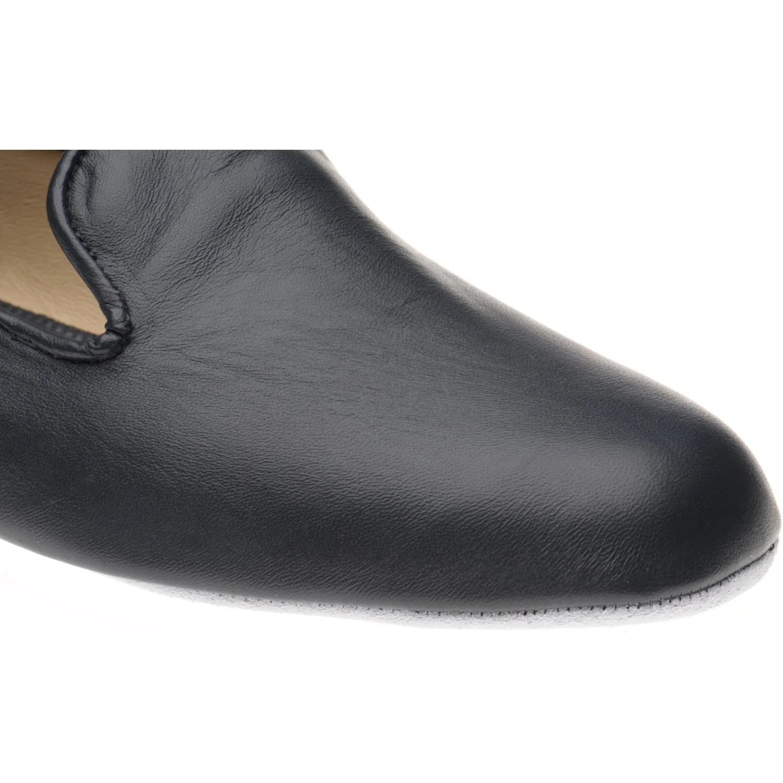 Herring Noble mens slippers in navy deerskin - Image 5