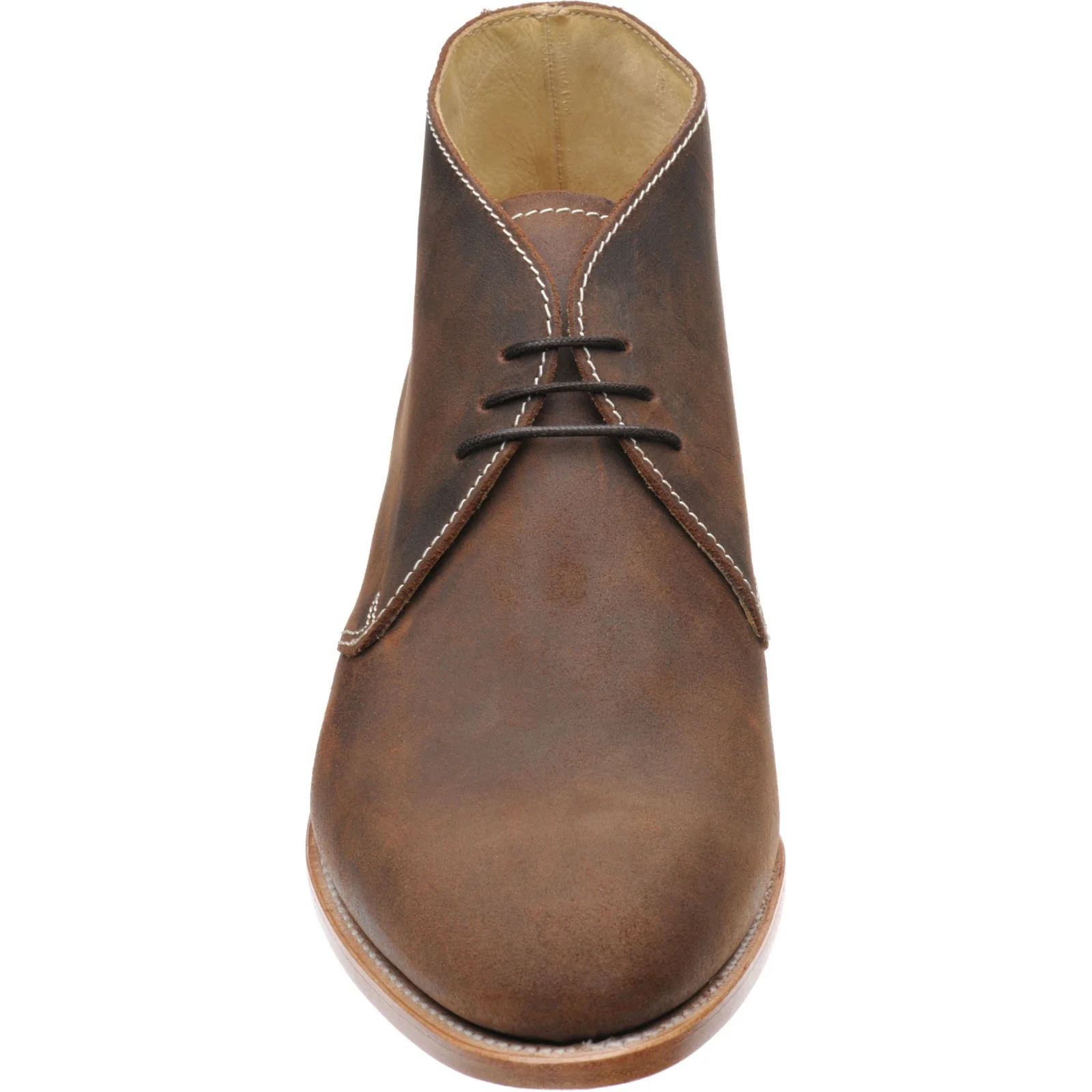 Herring Orkney mens Chukka boots in brown waxy - Image 2