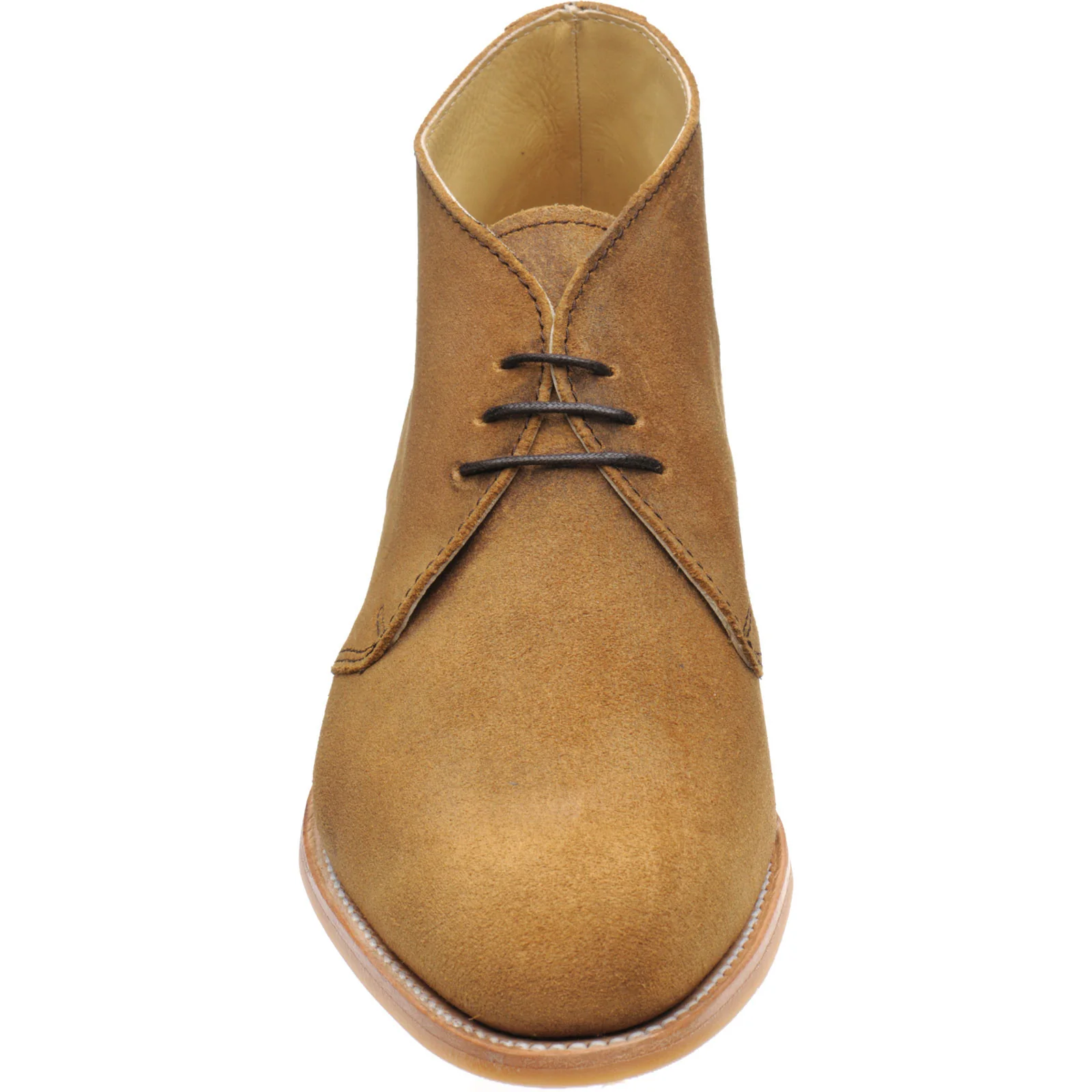 Herring Orkney R mens rubber-soled Chukka boots in tan waxy suede - Image 2