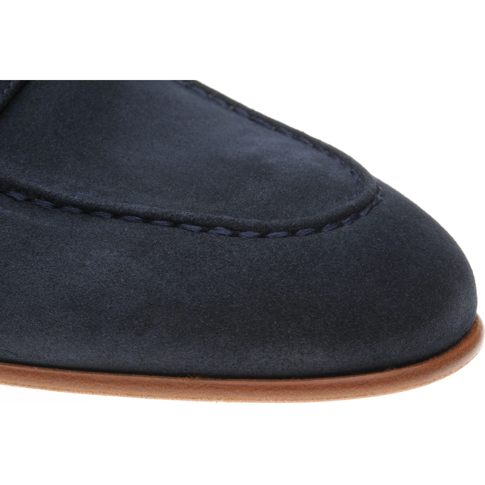 Herring Otello mens monk shoes in navy suede - Image 4