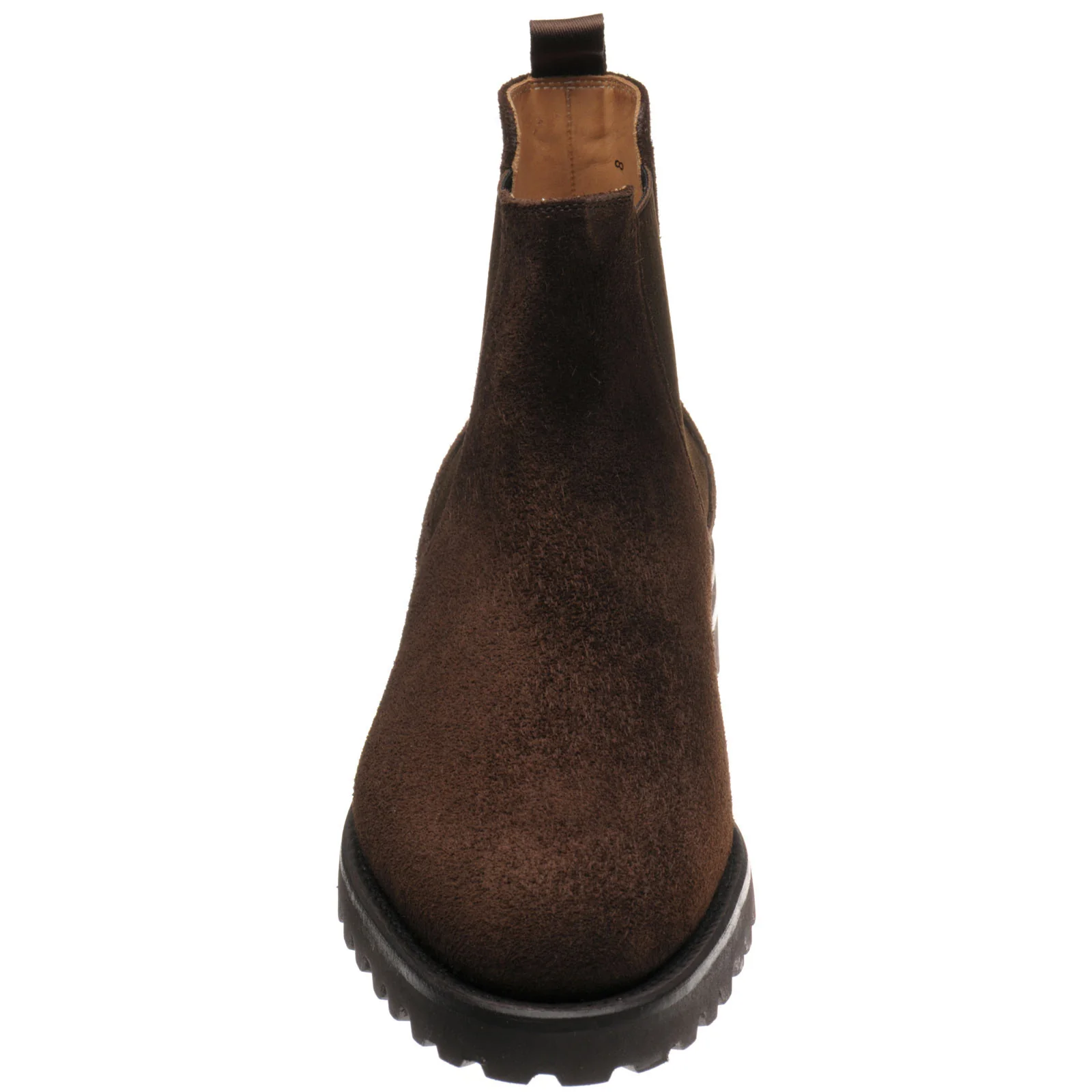 Herring Oxney mens rubber-soled Chelsea boots in dark brown suede - Image 2