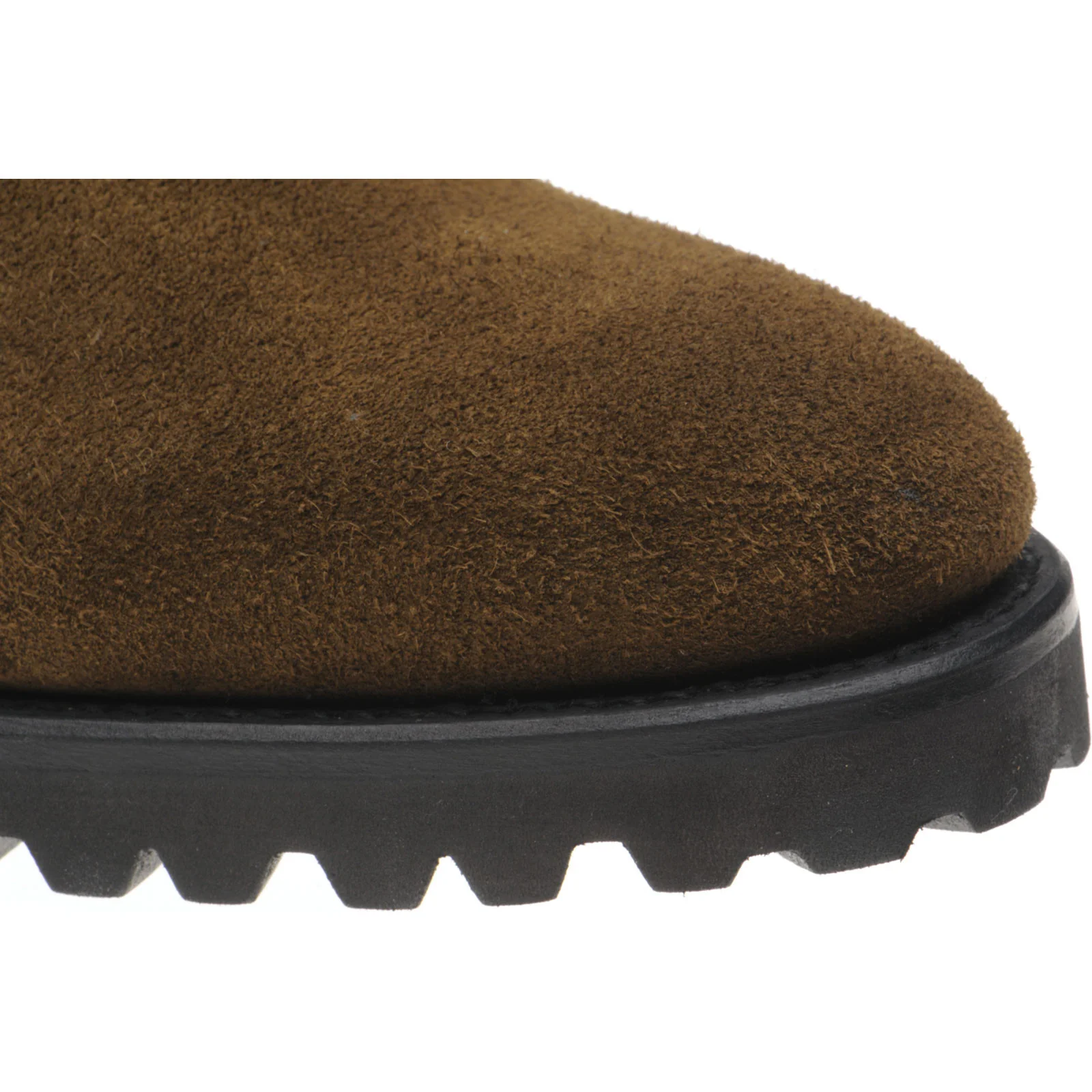 Herring Oxney mens rubber-soled Chelsea boots in dark green suede - Image 5