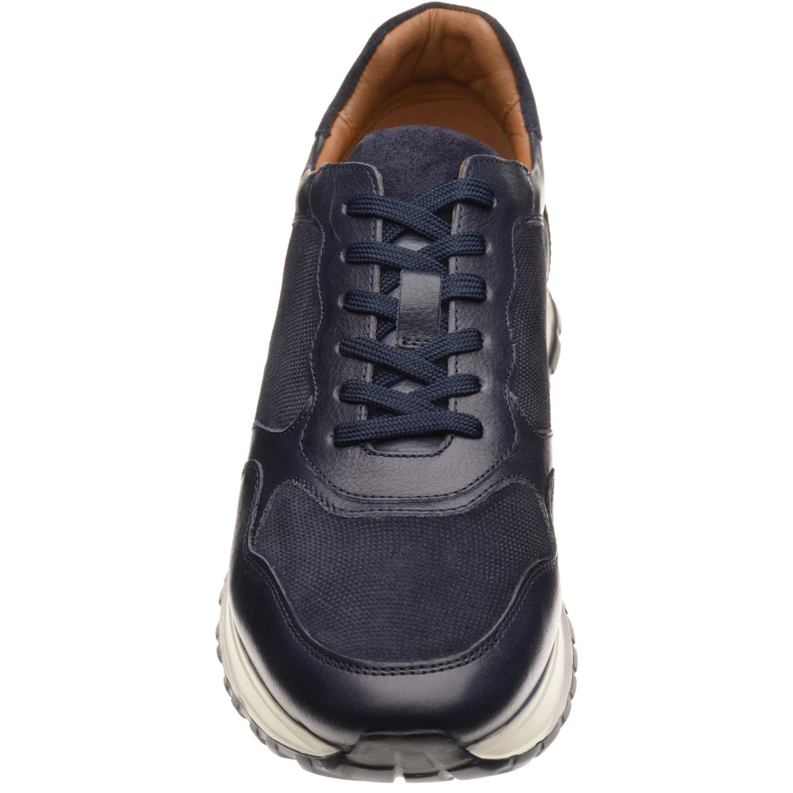 Herring Paris mens rubber-soled in navy calf and suede - Image 2
