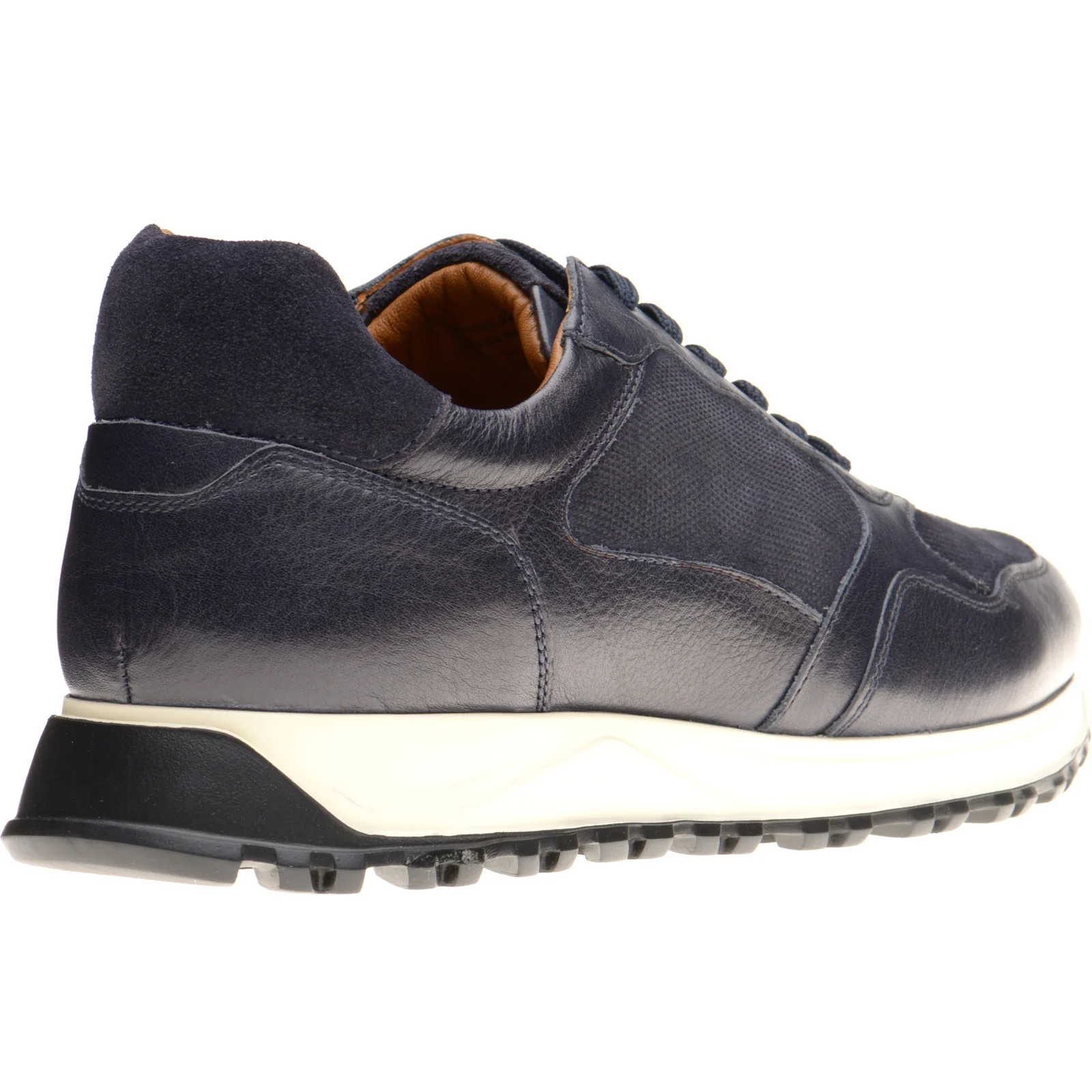 Herring Paris mens rubber-soled in navy calf and suede - Image 4