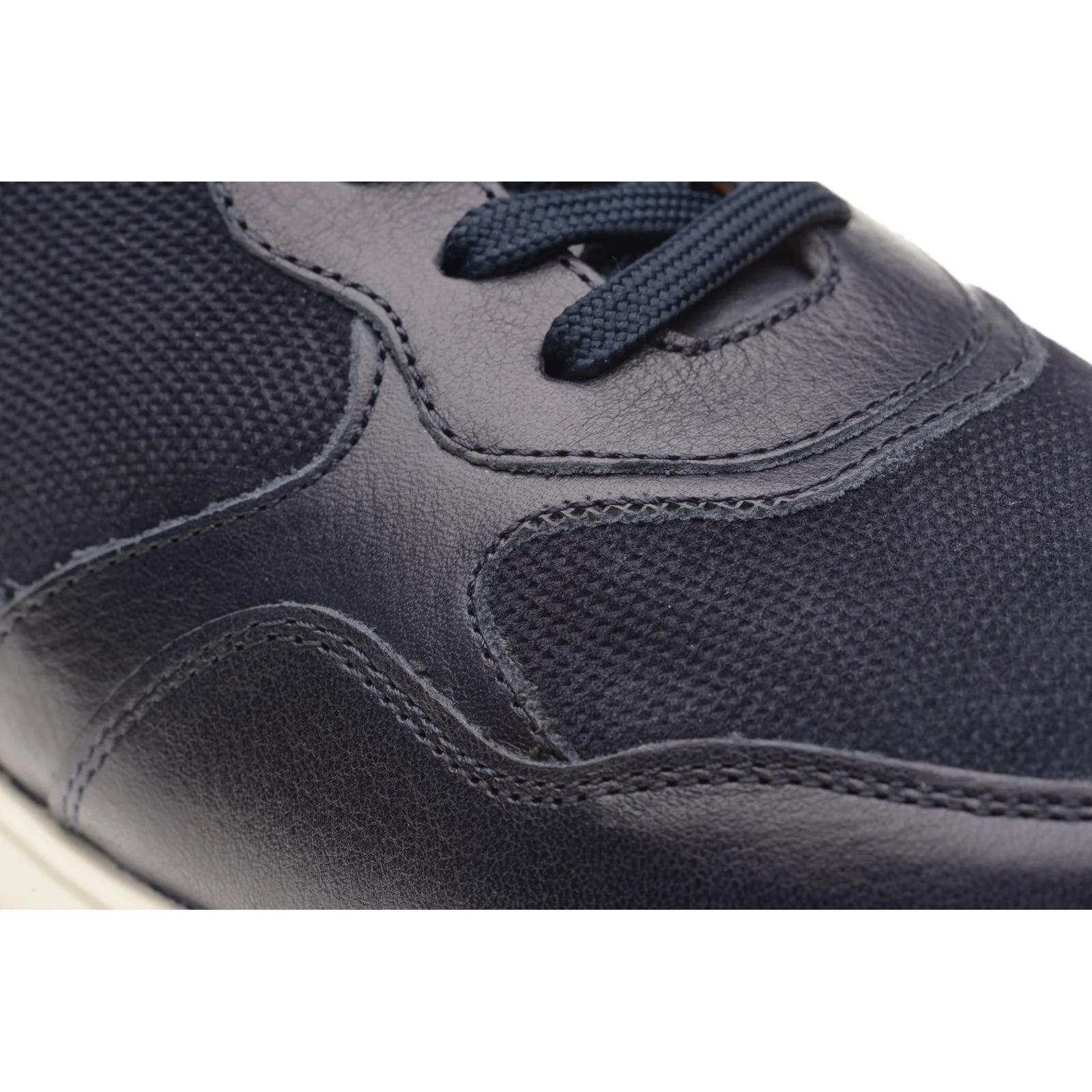 Herring Paris mens rubber-soled in navy calf and suede - Image 5