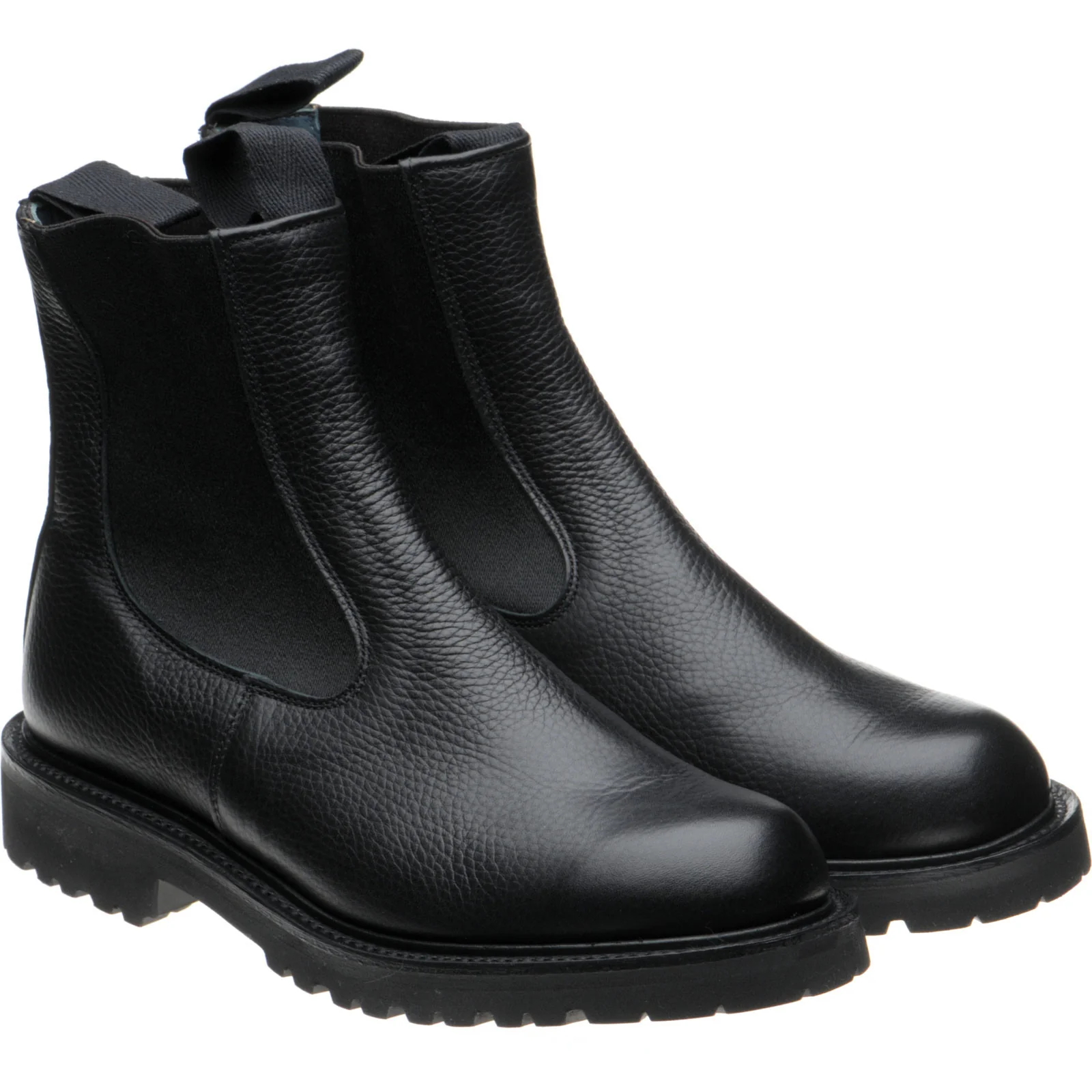 Herring Paula ladies rubber-soled Chelsea boots in black muflone calf