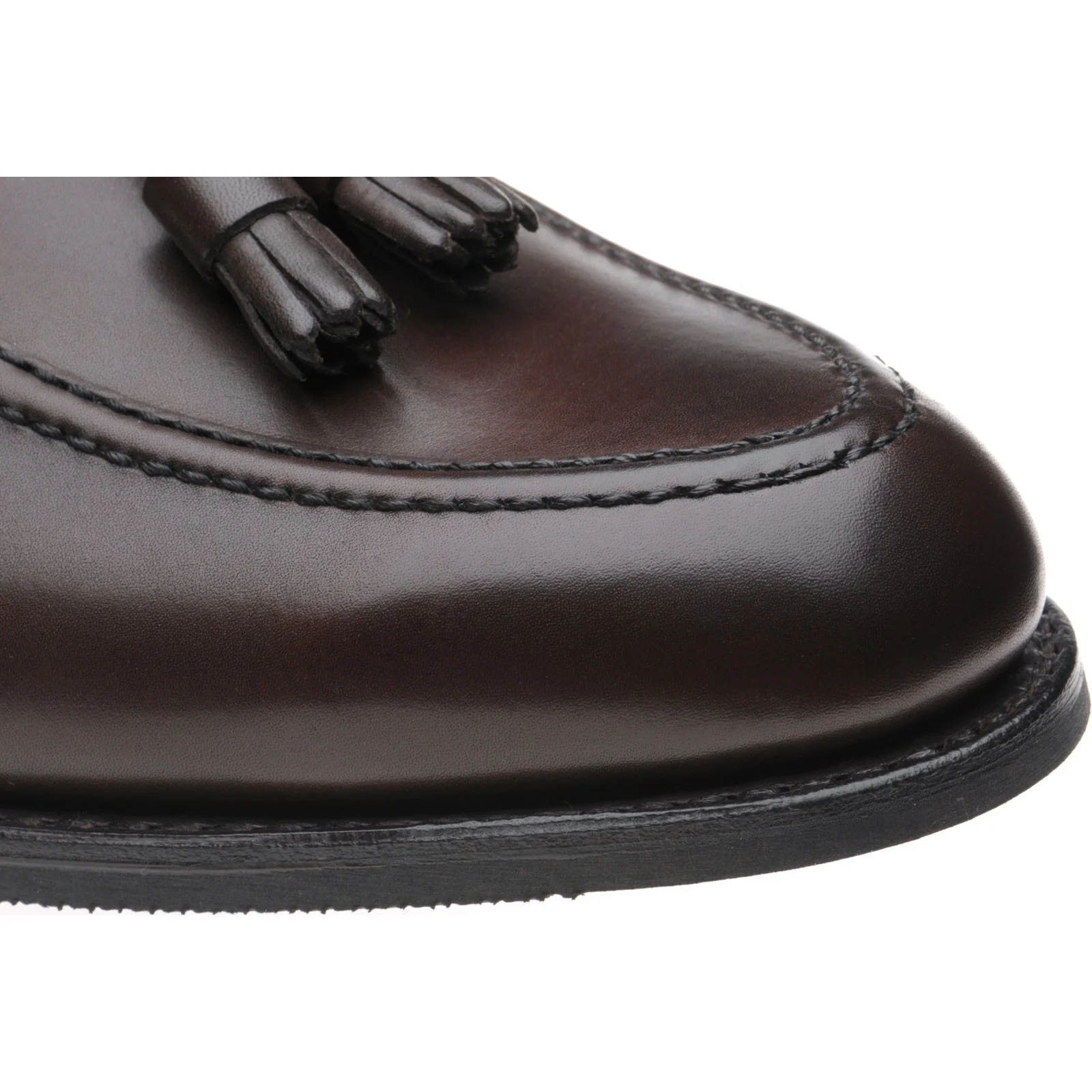 Herring Picasso R mens rubber-soled tasselled loafers in brown mocha calf - Image 5