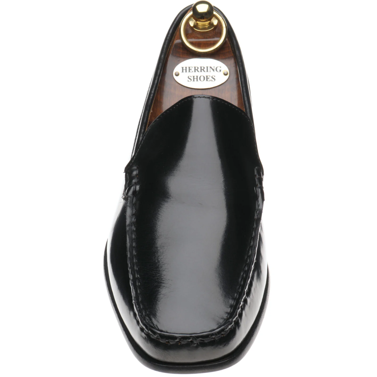 Herring Pisa II mens hybrid-soled loafers in black polished - Image 2
