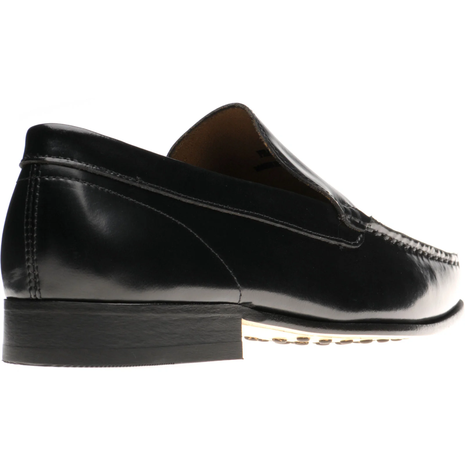 Herring Pisa II mens hybrid-soled loafers in black polished - Image 4