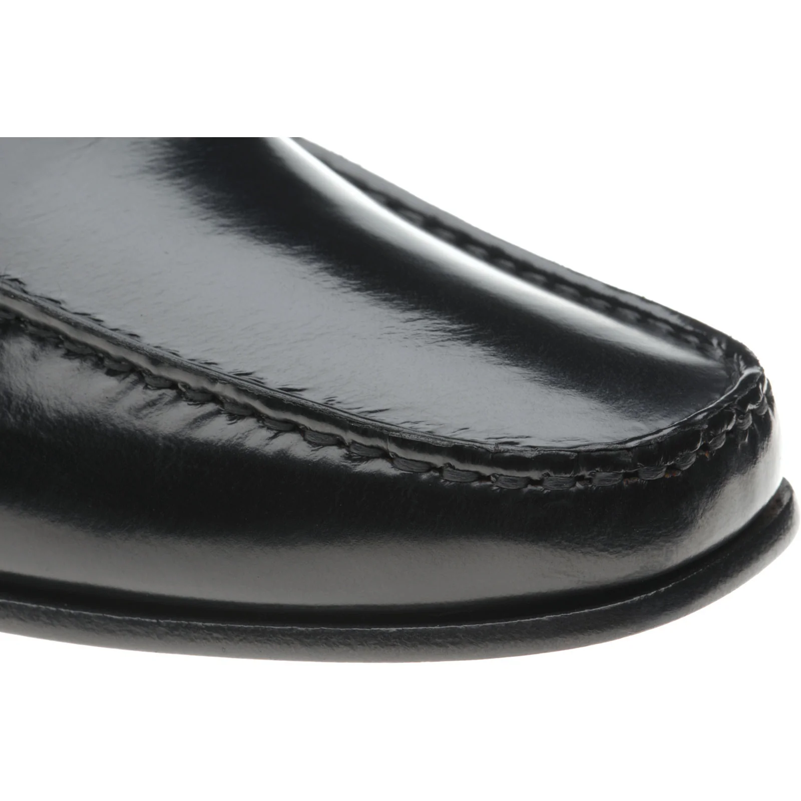 Herring Pisa II mens hybrid-soled loafers in black polished - Image 5