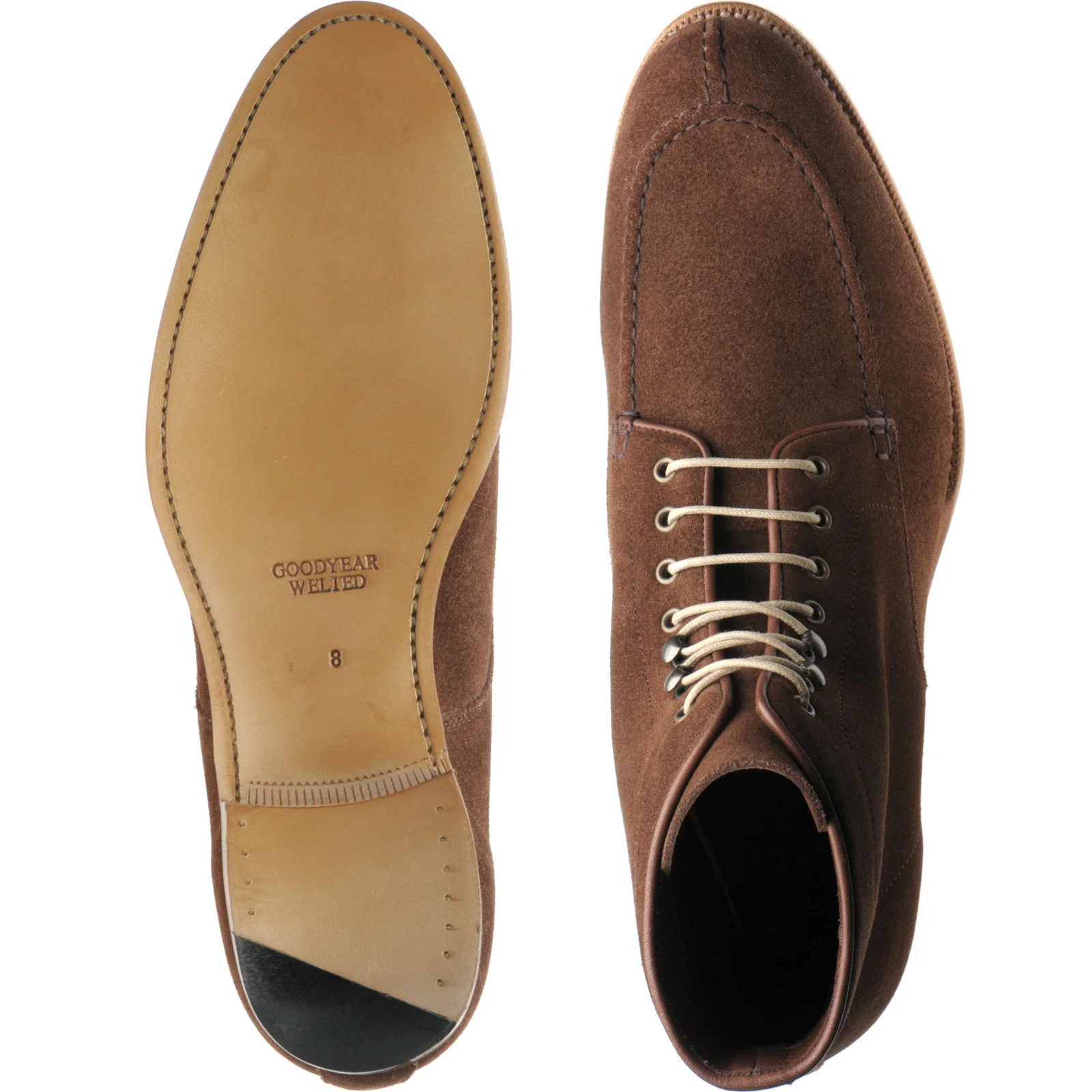 Herring Pocklington mens boots in brown suede - Image 3