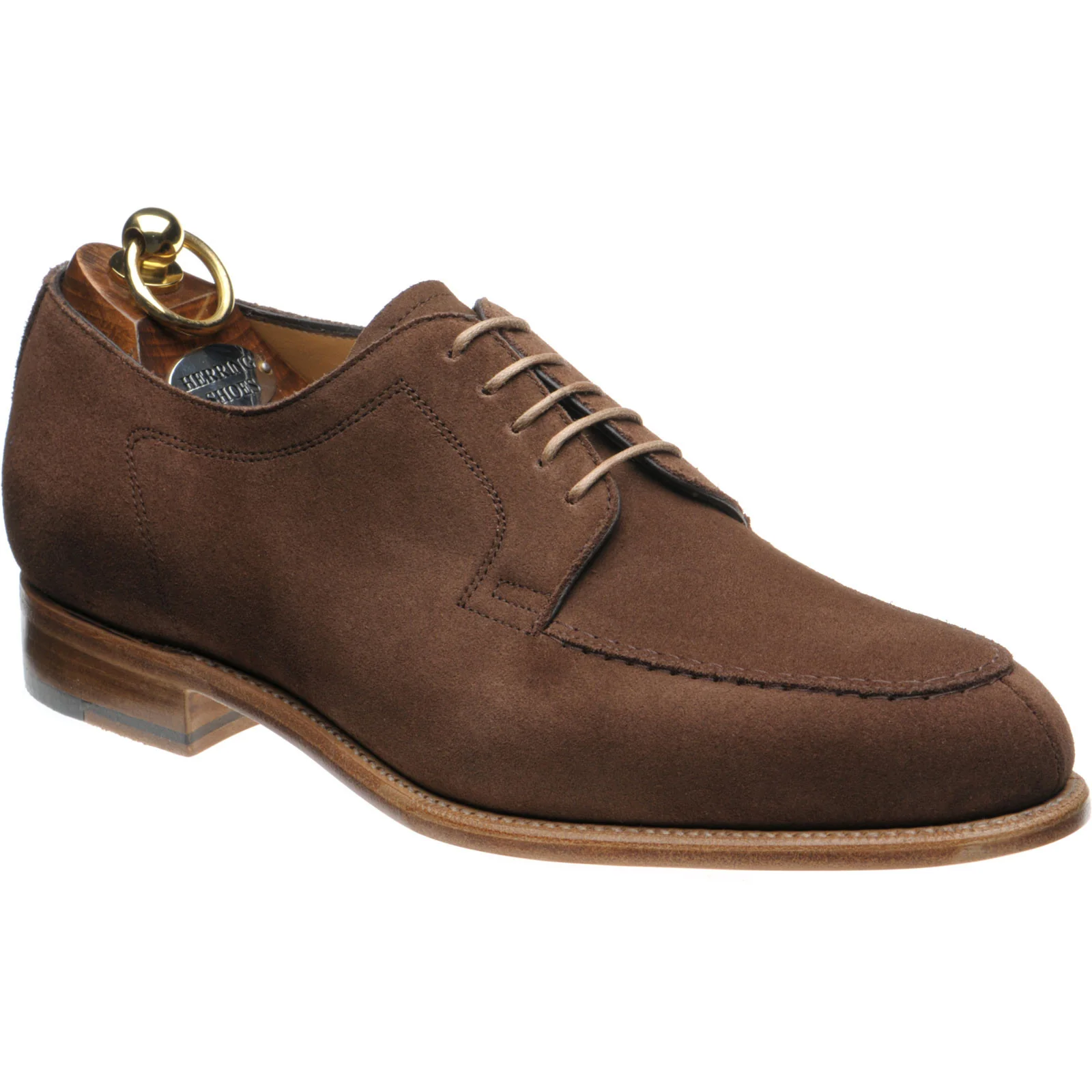 Herring Polegate mens Derby shoes in brown suede