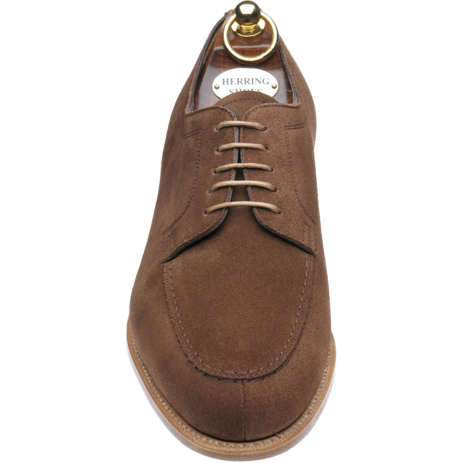 Herring Polegate mens Derby shoes in brown suede - Image 2