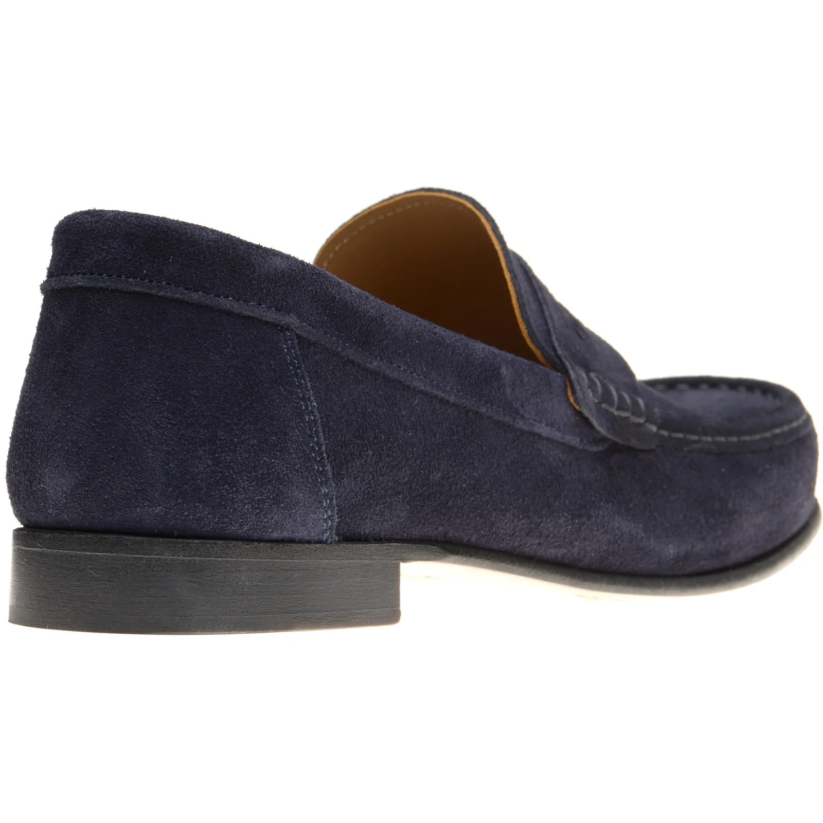 Herring Puglia mens hybrid-soled loafers in navy suede - Image 4