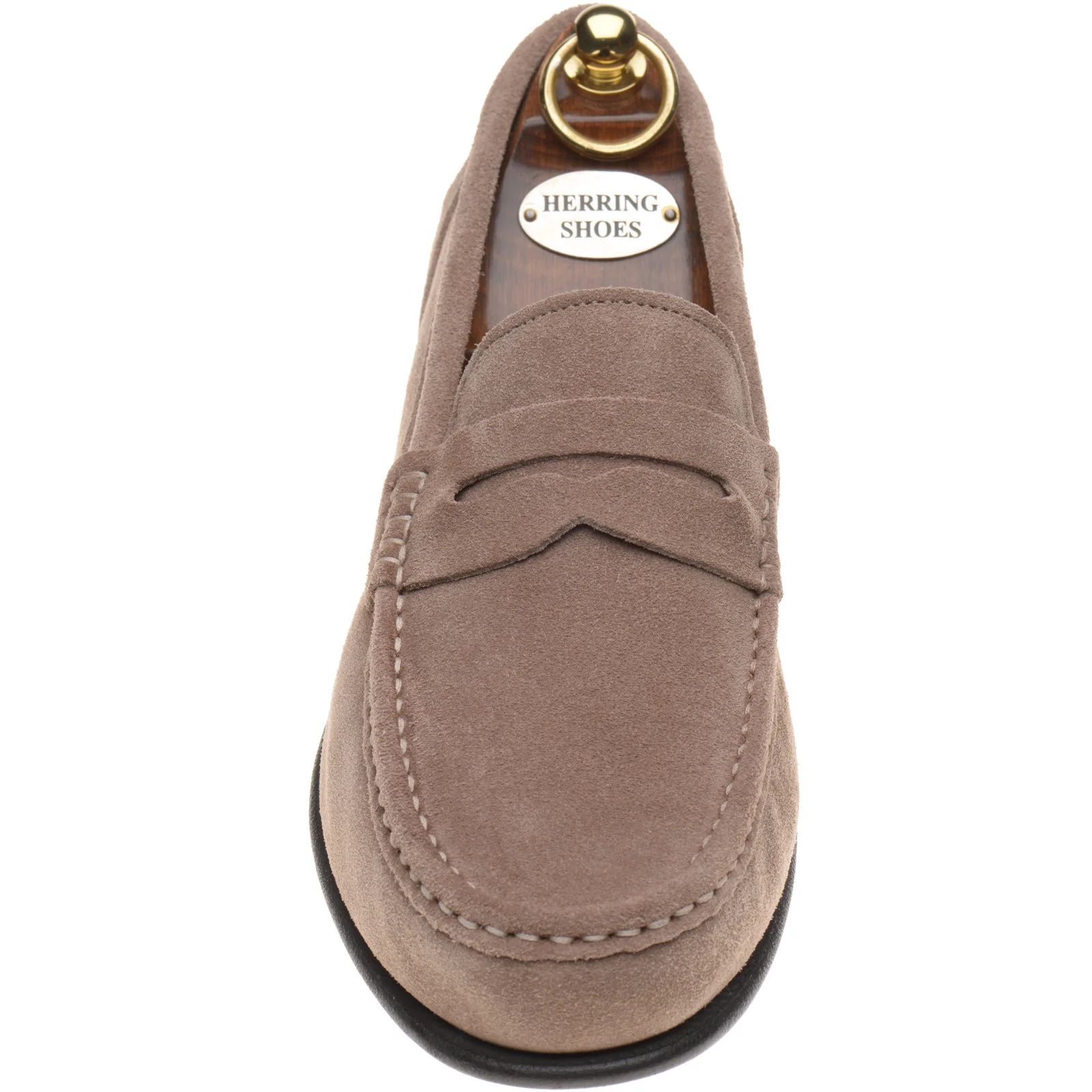 Herring Puglia mens hybrid-soled loafers in taupe suede - Image 2