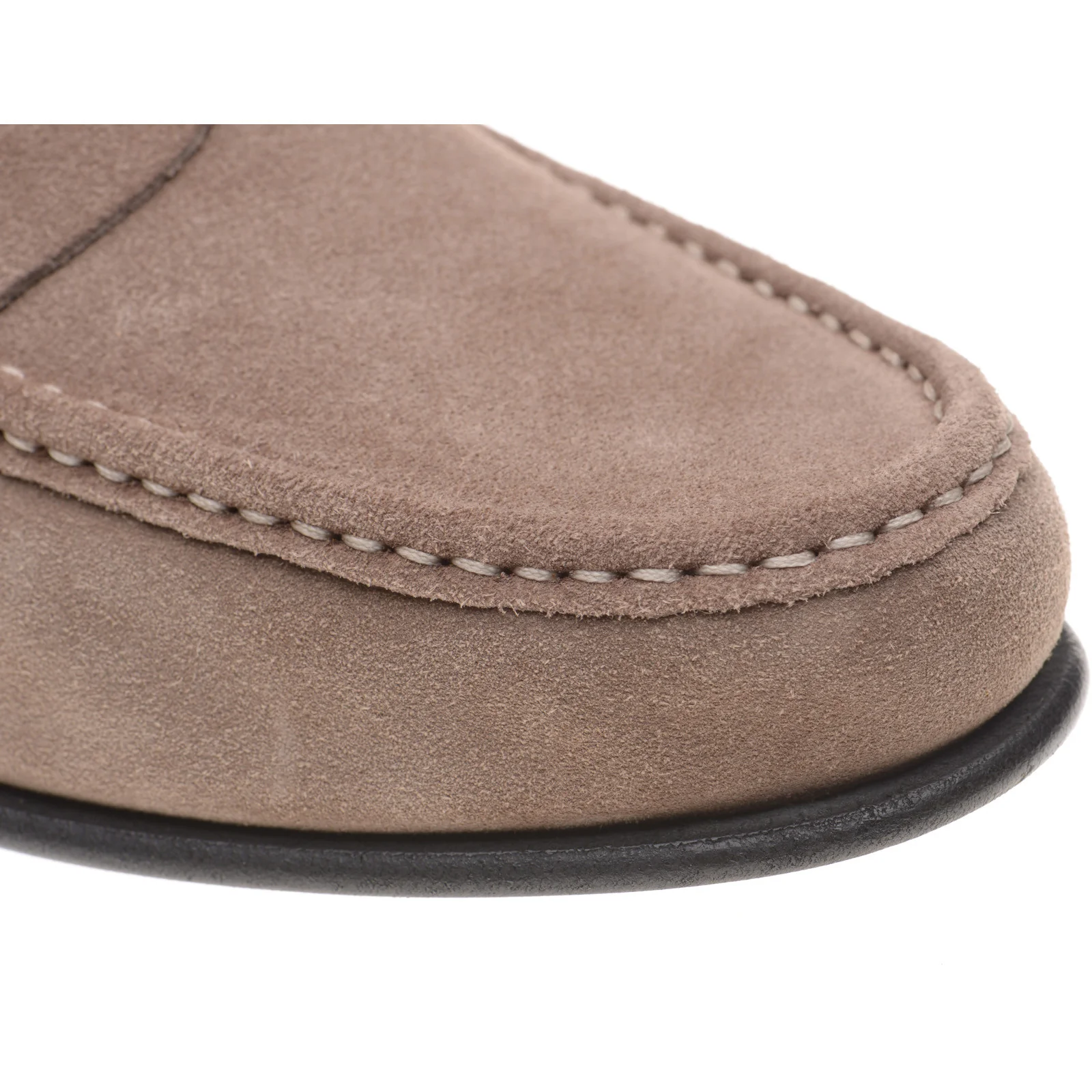 Herring Puglia mens hybrid-soled loafers in taupe suede - Image 5