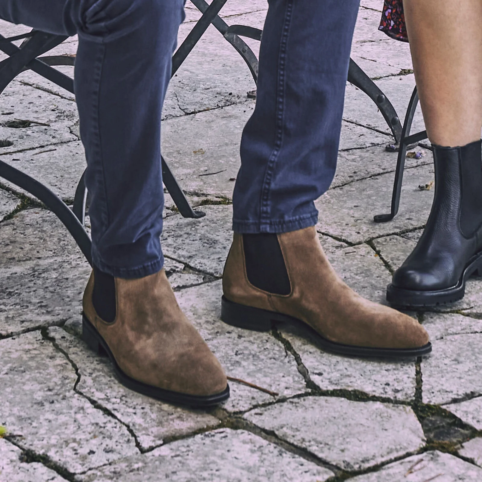 Herring Purcell II mens Chelsea boots in tabacco suede - Image 6