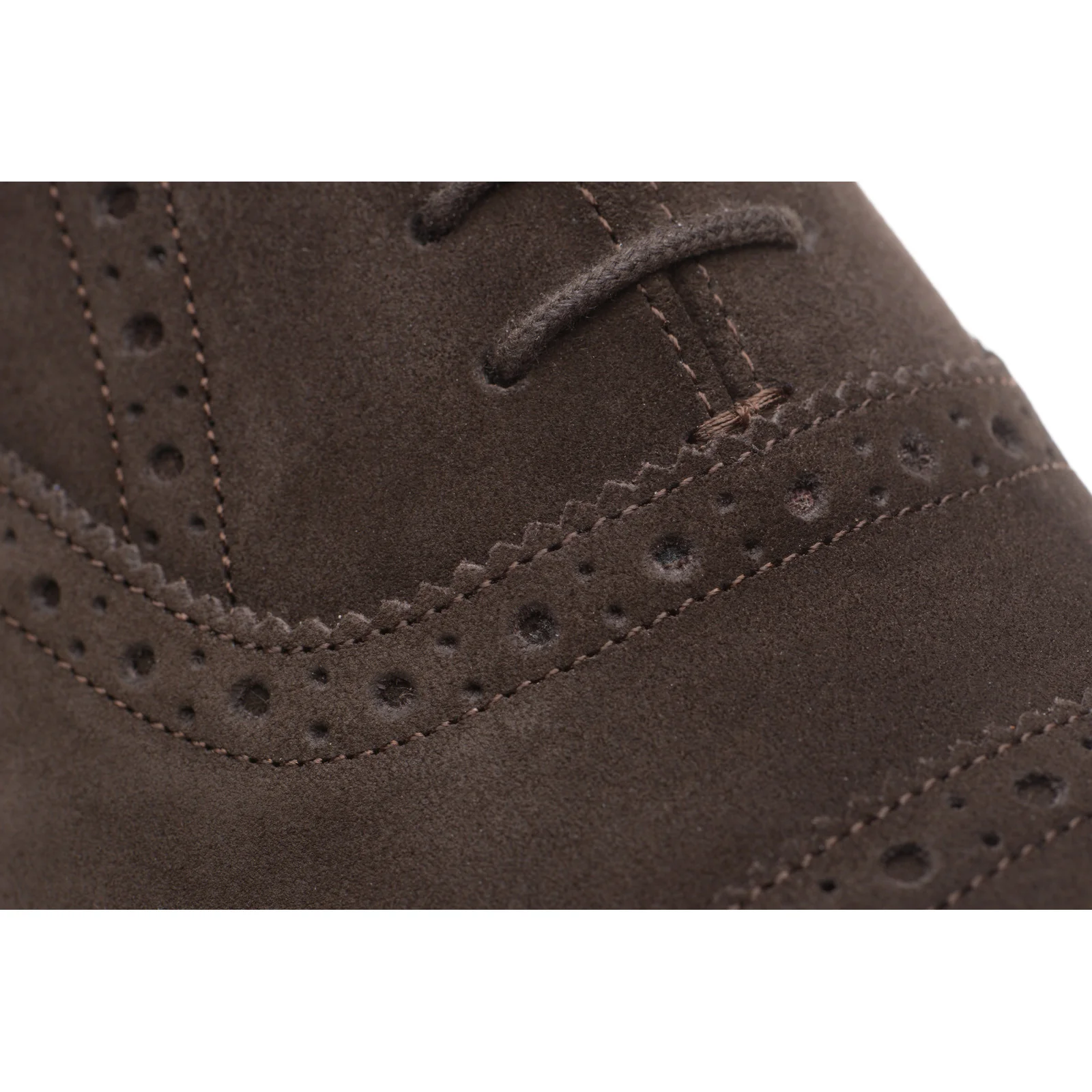 Herring Reading II mens semi-brogues in brown suede - Image 5