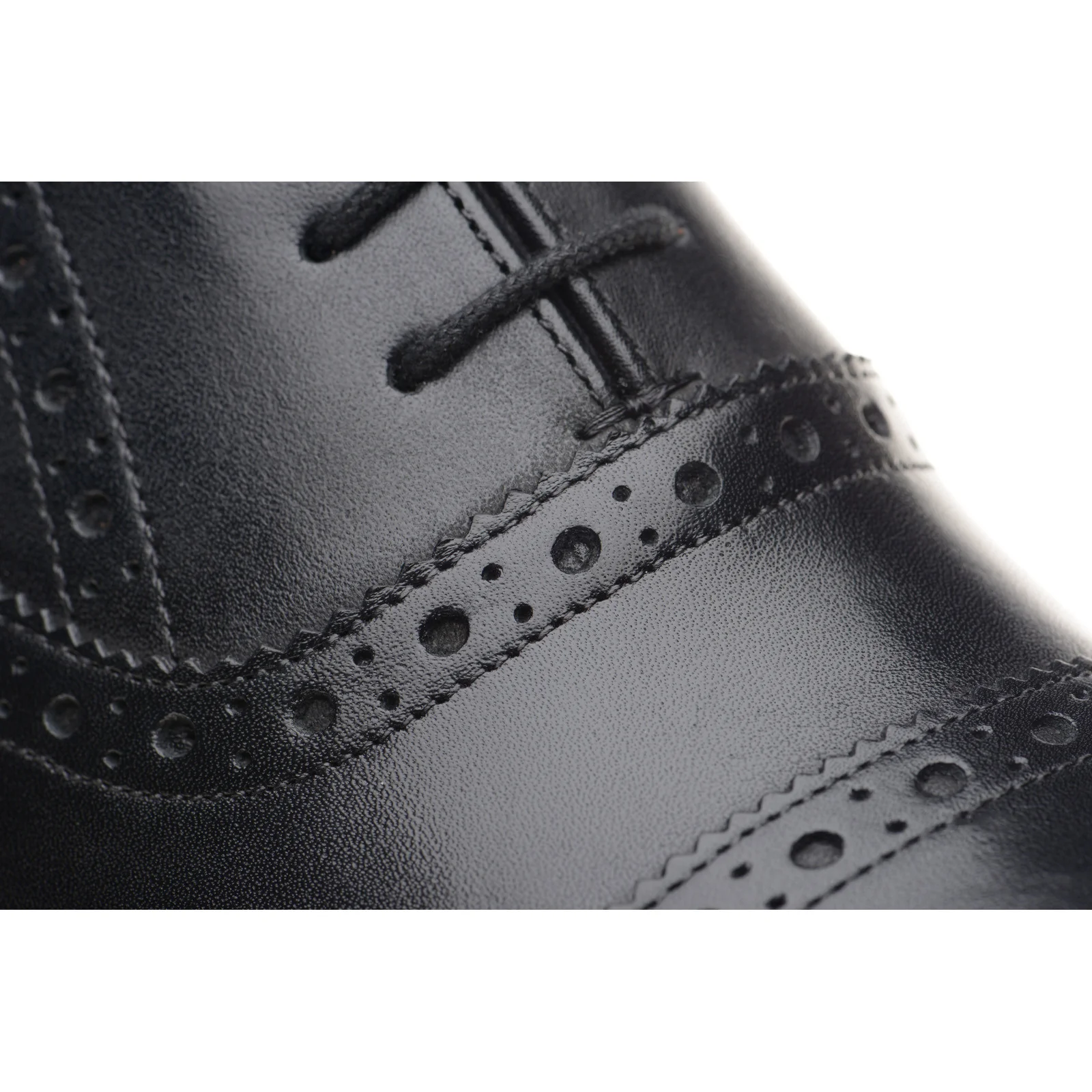 Herring Reading II (Rubber) mens rubber-soled semi-brogues in black calf - Image 5
