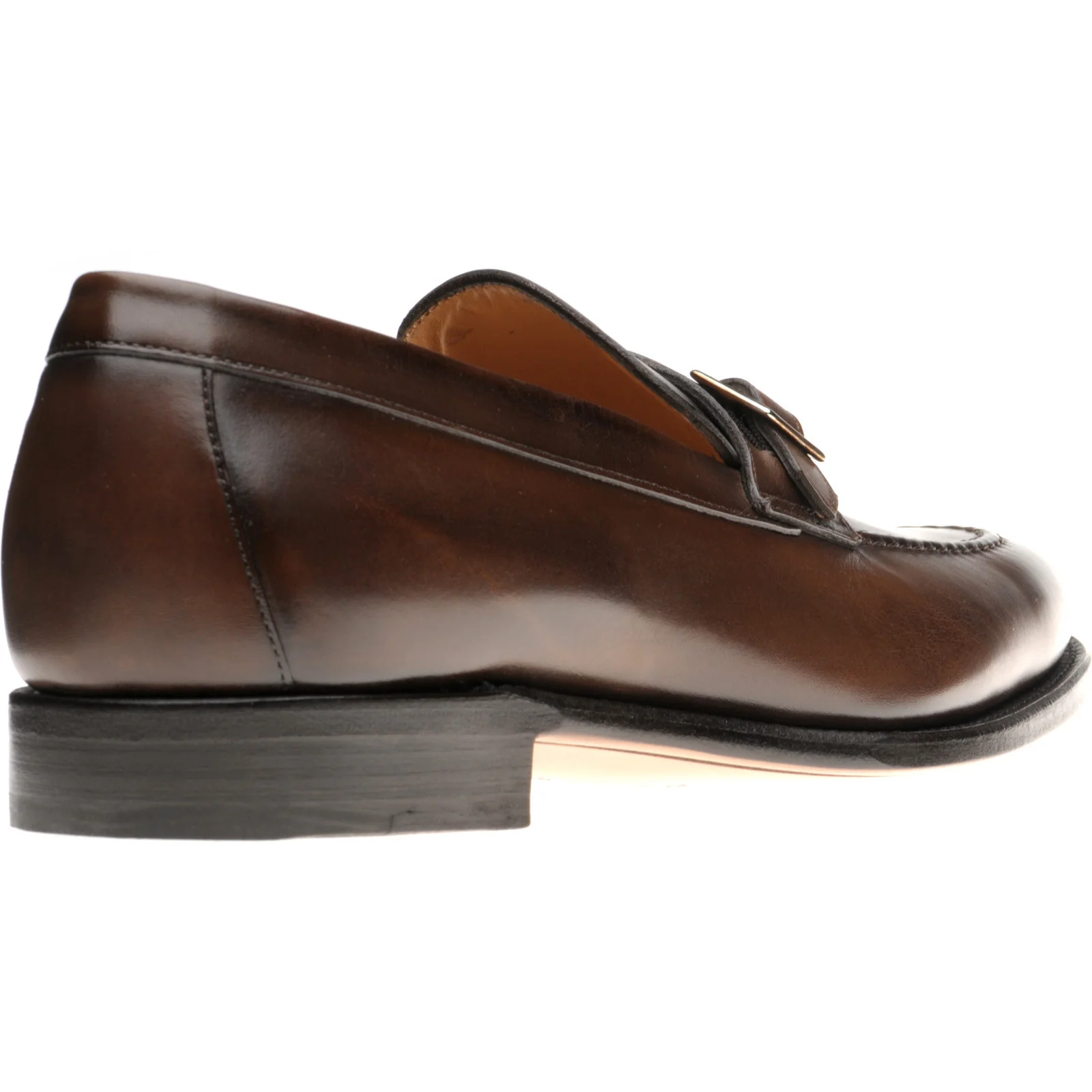 Herring Rigoletto mens monk shoes in brown calf - Image 4