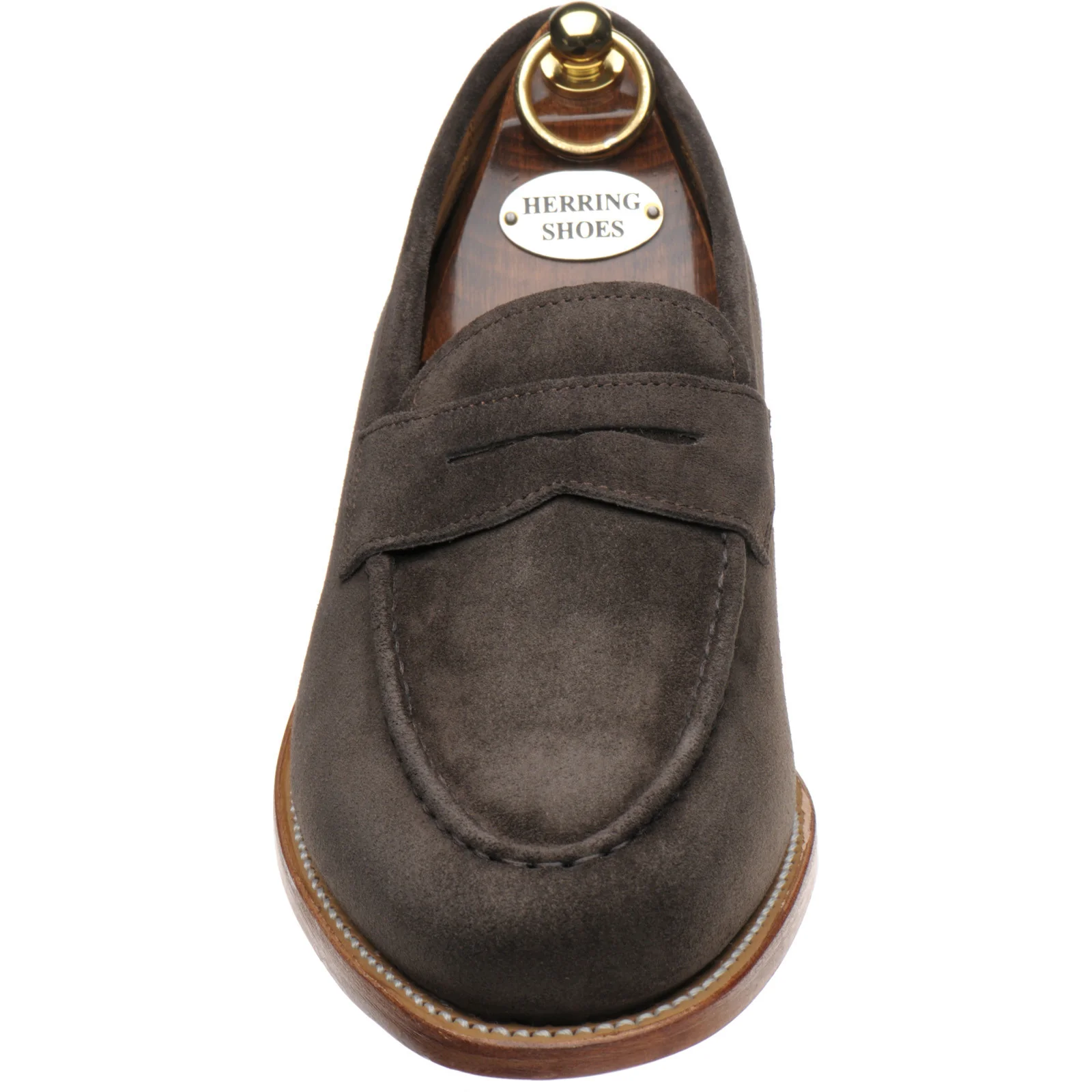 Herring Riverford mens loafers in brown suede - Image 2