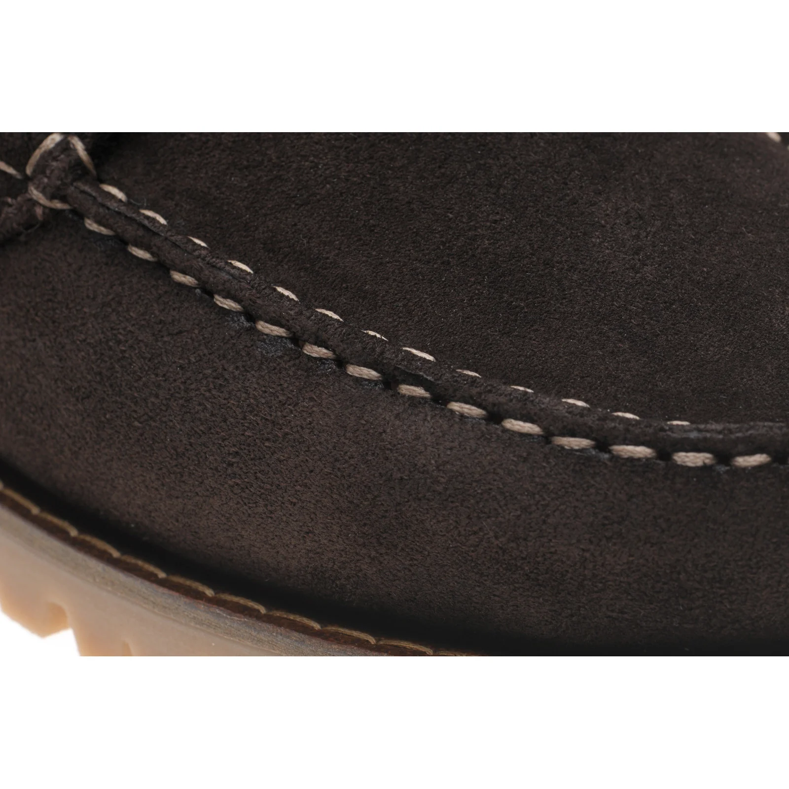 Herring Rock mens rubber-soled deck shoes in brown suede - Image 5