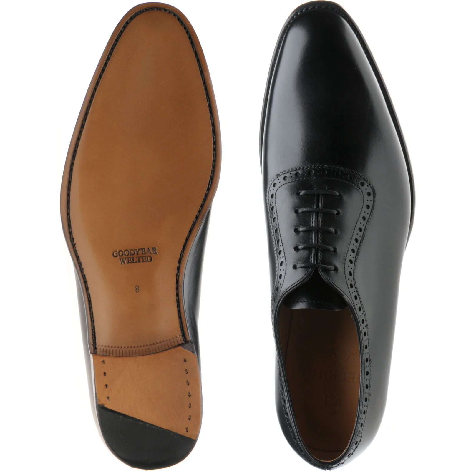 Herring Ruskin mens Oxfords in black calf - Image 3