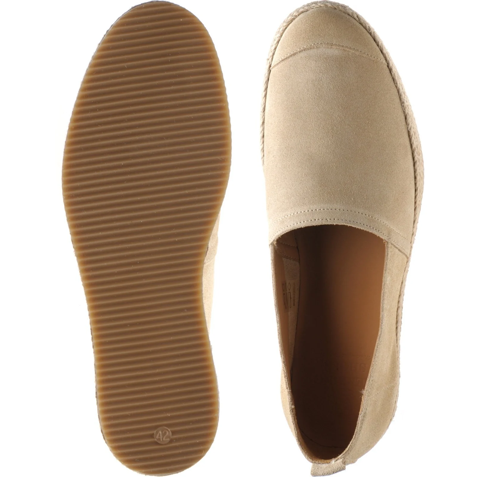 Herring Sanremo Espadrilles mens rubber-soled in biscuit suede - Image 3
