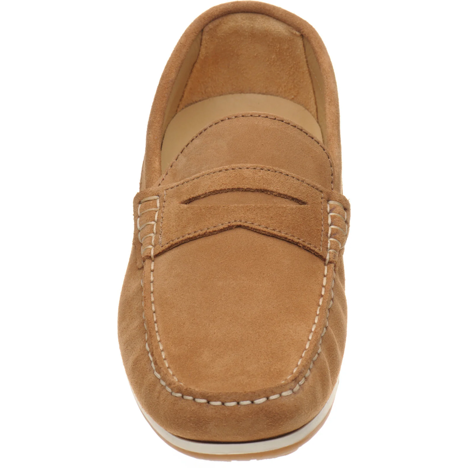 Herring Sardinia mens rubber-soled loafers in cognac suede - Image 2