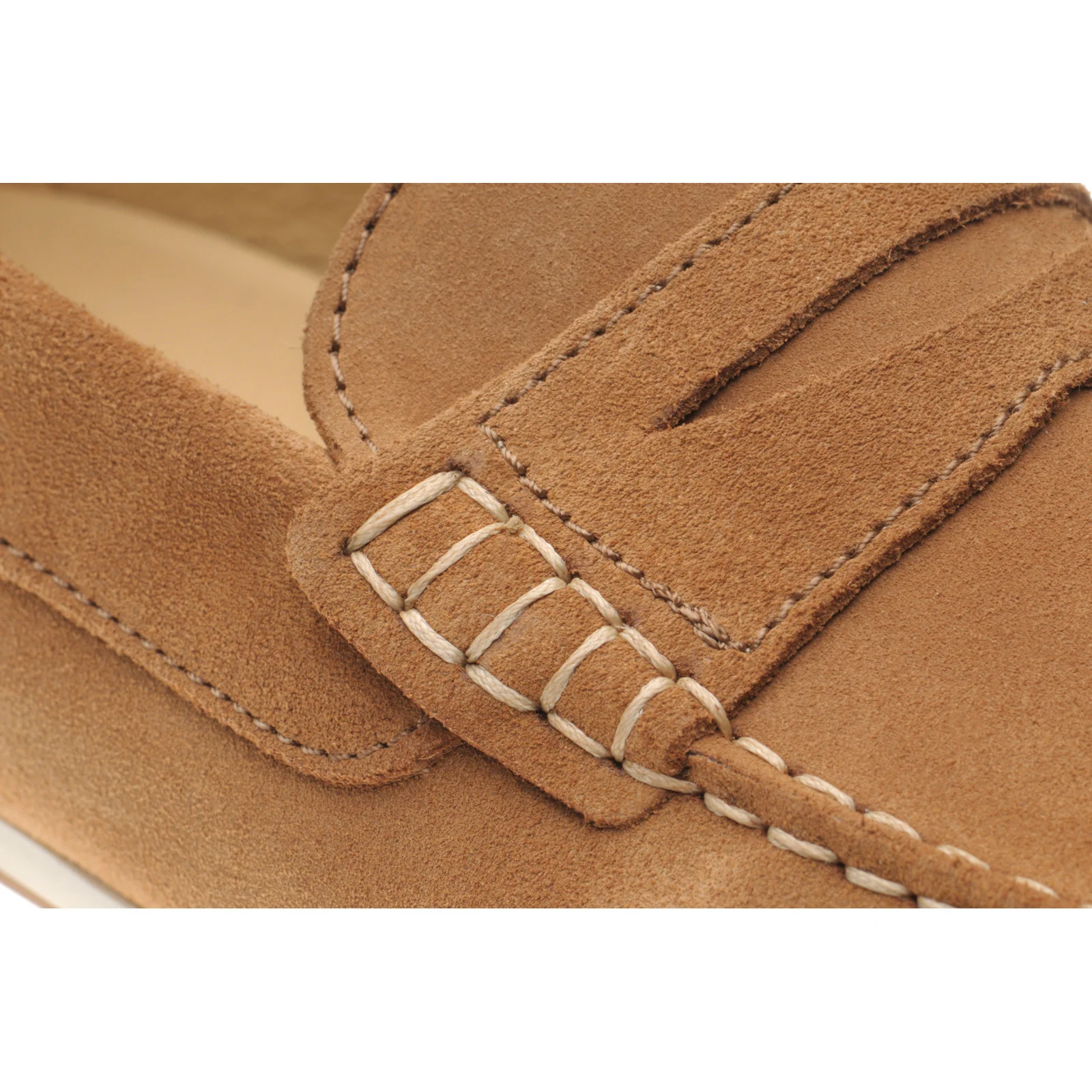 Herring Sardinia mens rubber-soled loafers in cognac suede - Image 5