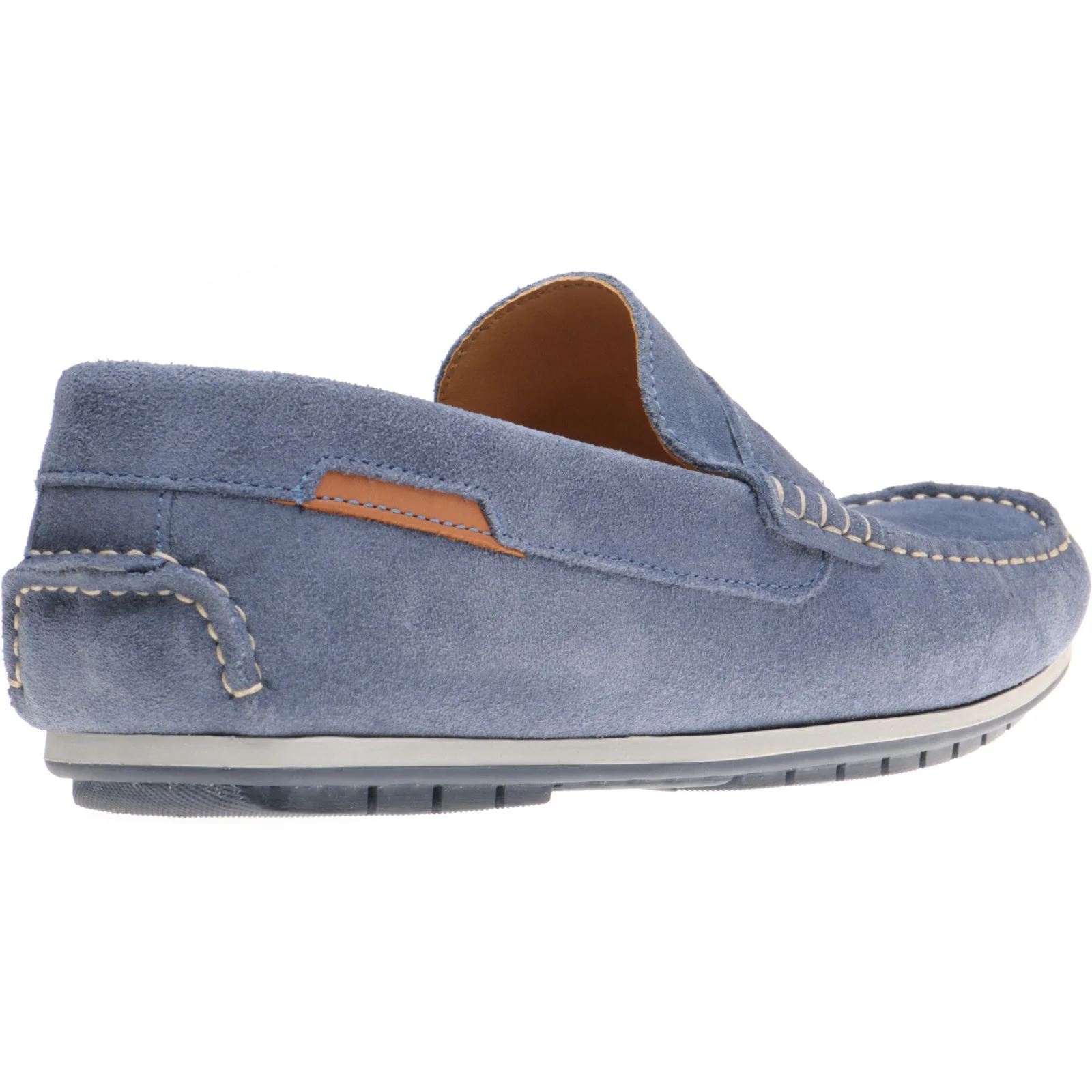 Herring Sardinia mens rubber-soled loafers in jeans suede - Image 4