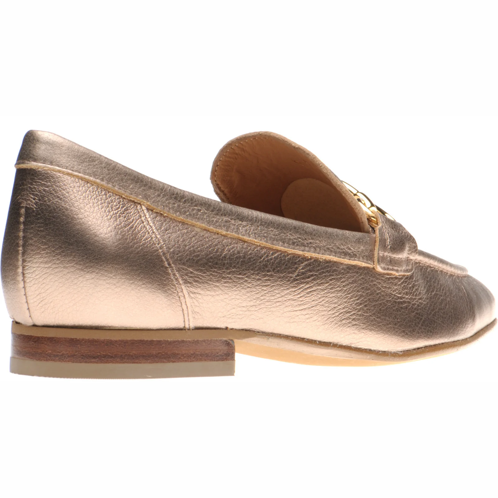 Herring Scarlette ladies rubber-soled loafers in gold - Image 4