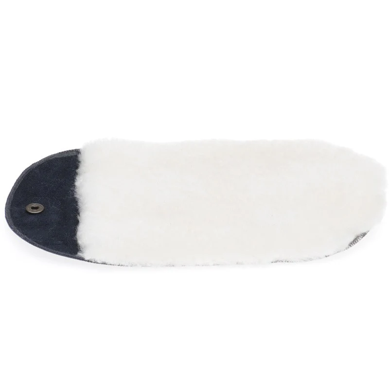 Herring Shearling Polishing Mitt in navy nubuck - Image 2