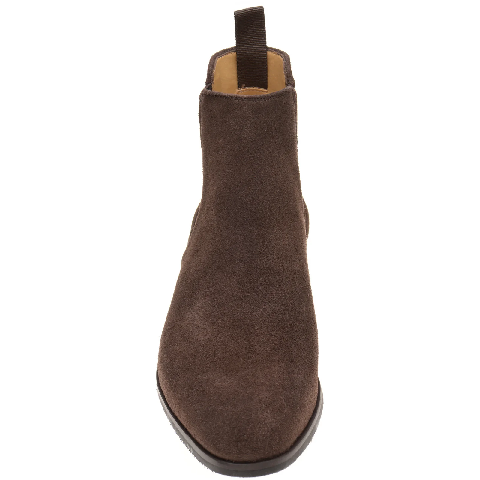 Herring Shelley mens rubber-soled Chelsea boots in brown suede - Image 2