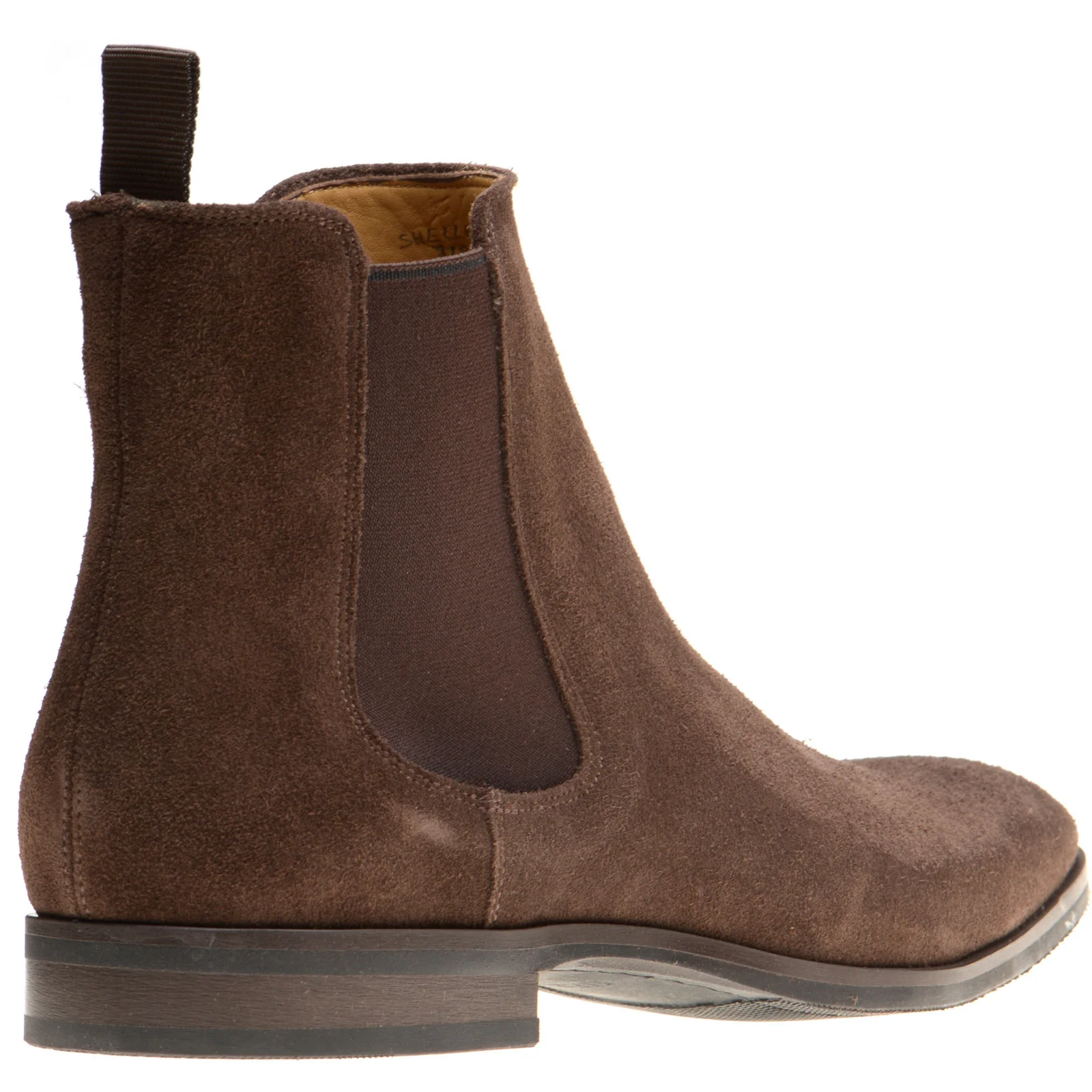 Herring Shelley mens rubber-soled Chelsea boots in brown suede - Image 4