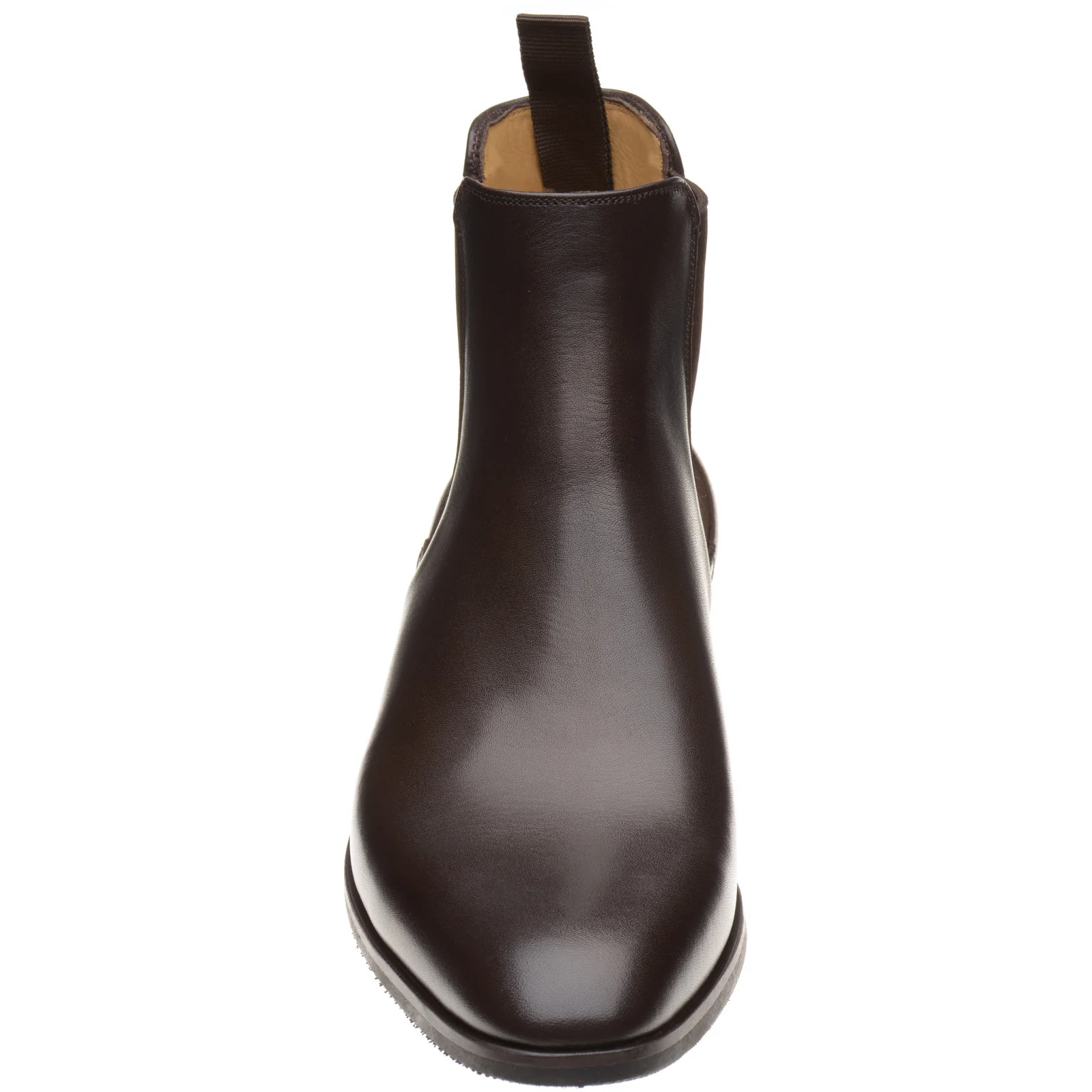 Herring Shelley mens rubber-soled Chelsea boots in chocolate brown calf - Image 2