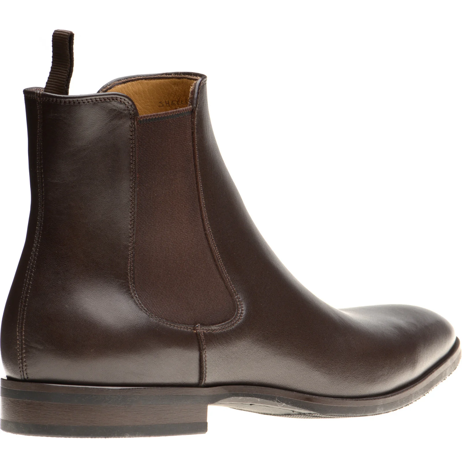 Herring Shelley mens rubber-soled Chelsea boots in chocolate brown calf - Image 4
