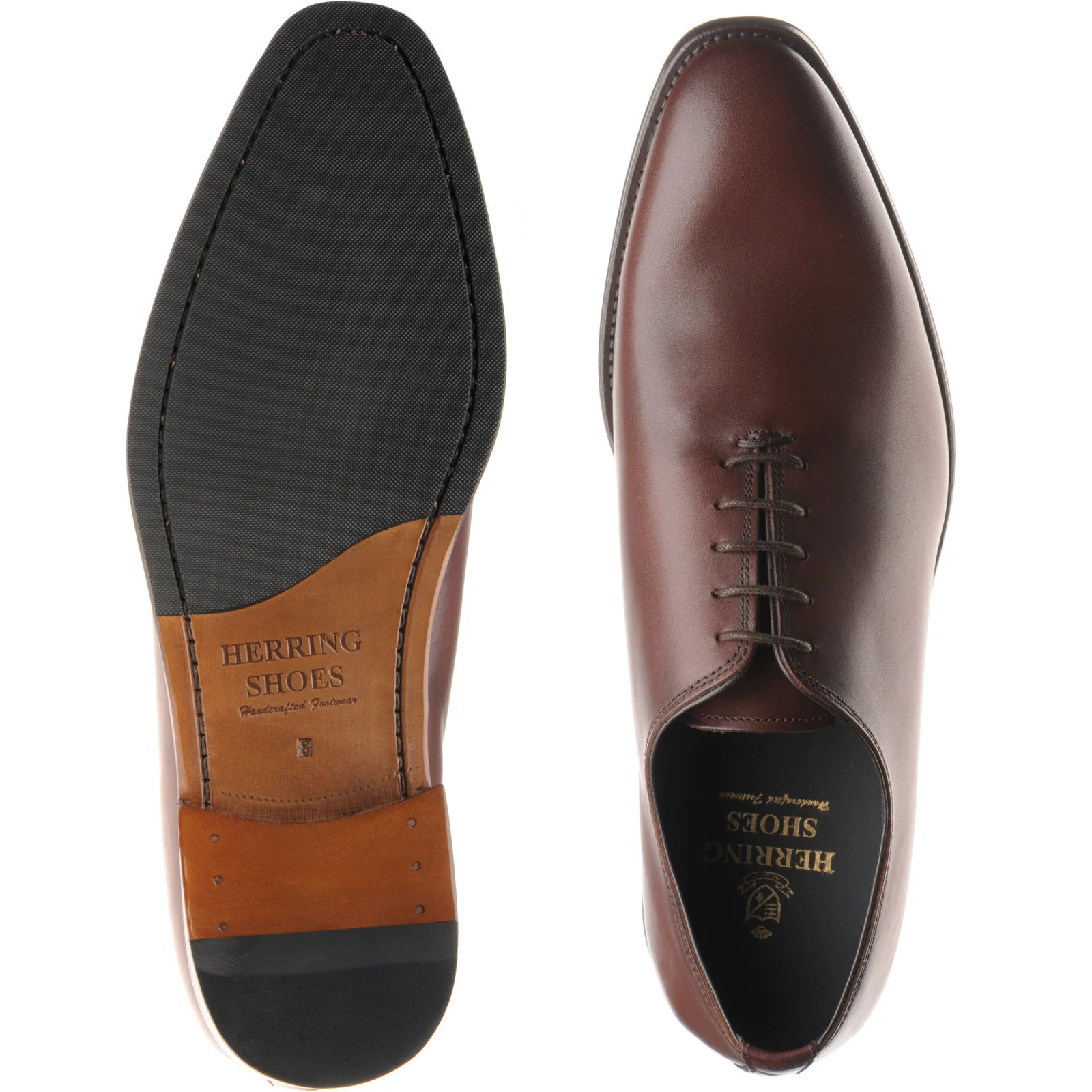 Herring Shrewsbury mens hybrid-soled Oxfords in dark brown calf - Image 3