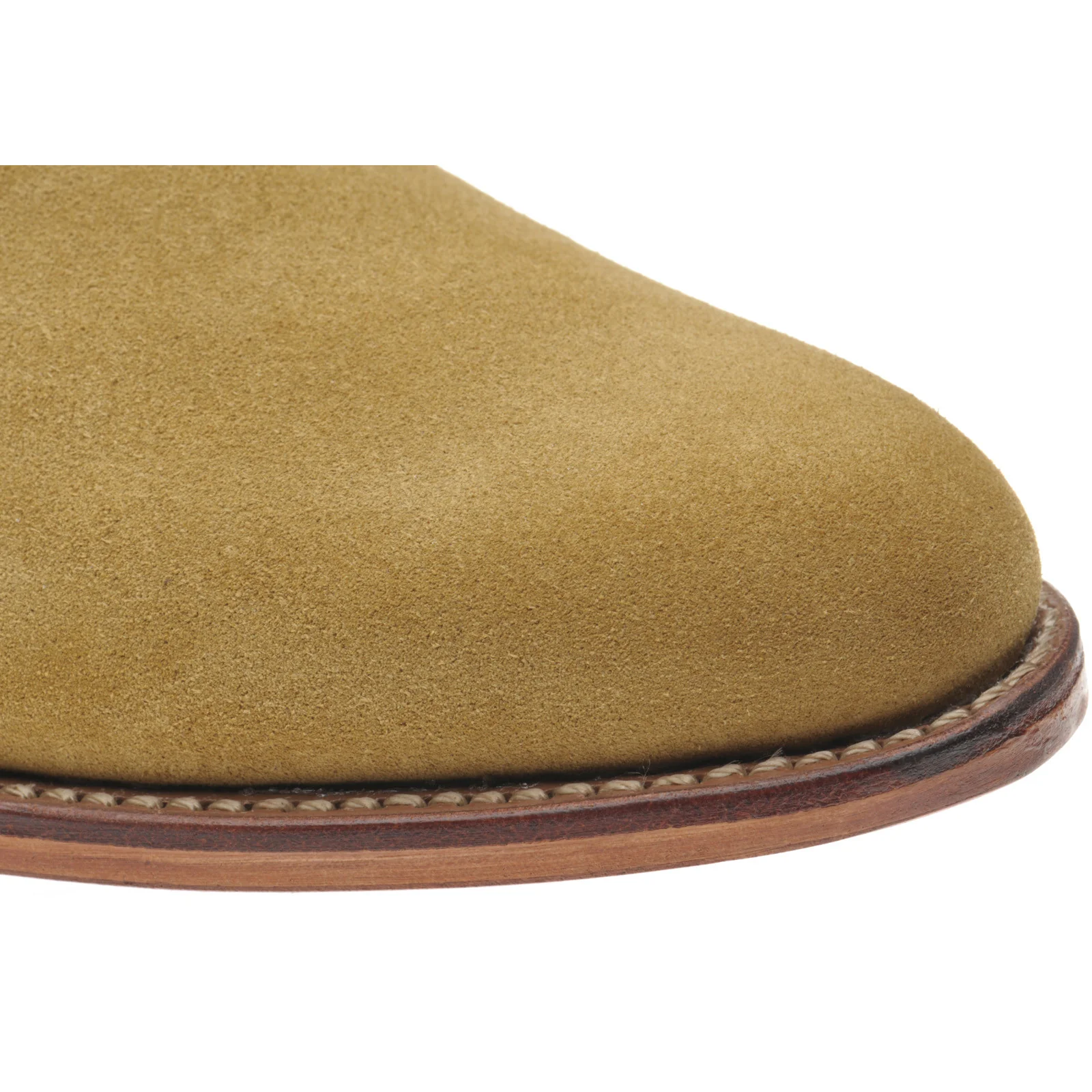 Herring Sittaford mens Chelsea boots in honey suede - Image 5